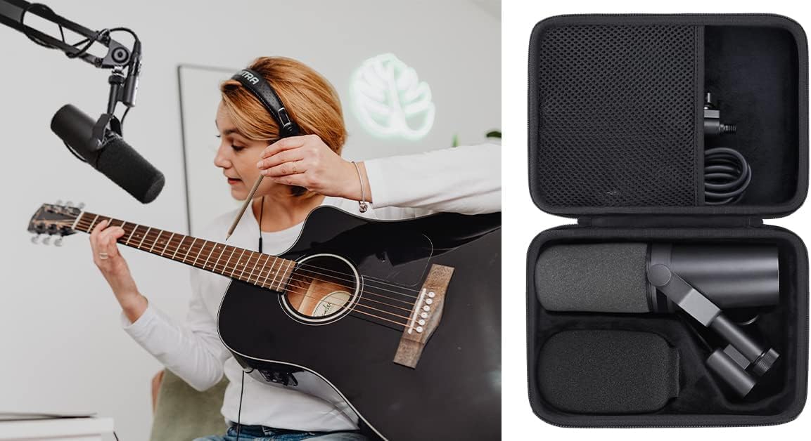 Aenllosi Hard Carrying Case Compatible with Shure SM7B/MV7 SM7dB Vocal Dynamic Microphone for Broadcast (SM7B/MV7/ SM7dB) - Image 7