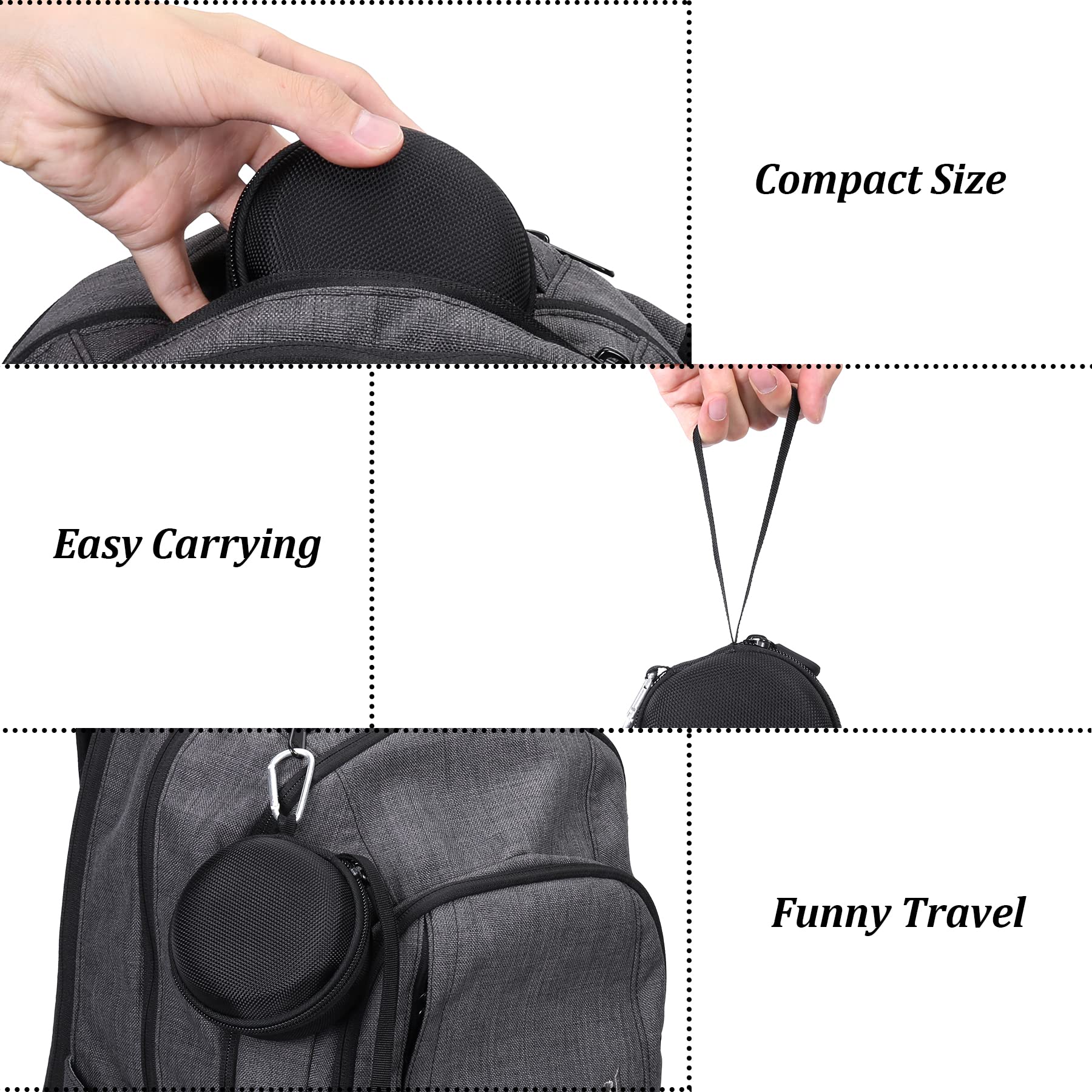 Aenllosi Hard Carrying Case for Artiphon Orba 2/Orba and USB Charging Cable,Portable Electronic Handheld Multi-instrument Compact Organizer with Buckle(Case Only) Black - Image 4