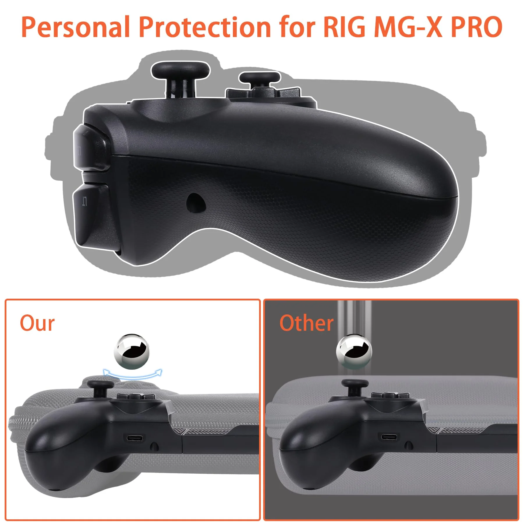 Aenllosi Hard Carrying Case Replacement for RIG MG-X PRO Wireless Mobile Controller(Case Only) - Image 7