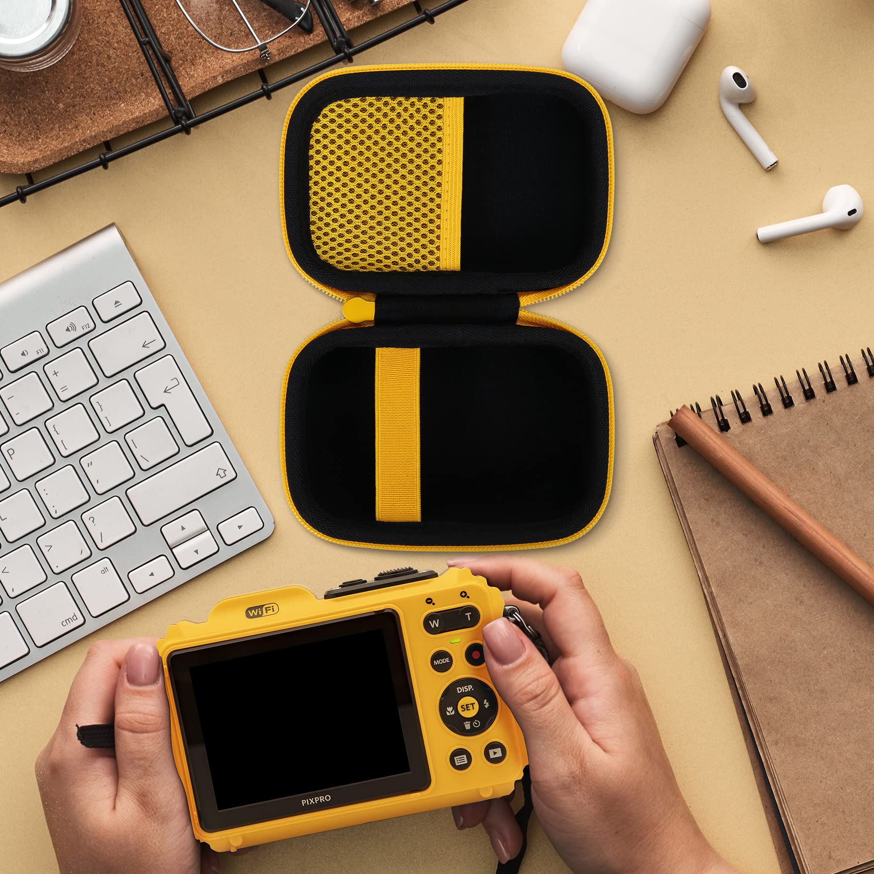 Aenllosi Hard Storage Case Compatible with Kodak PIXPRO WPZ2 Rugged Waterproof Digital Camera Yellow - Image 7