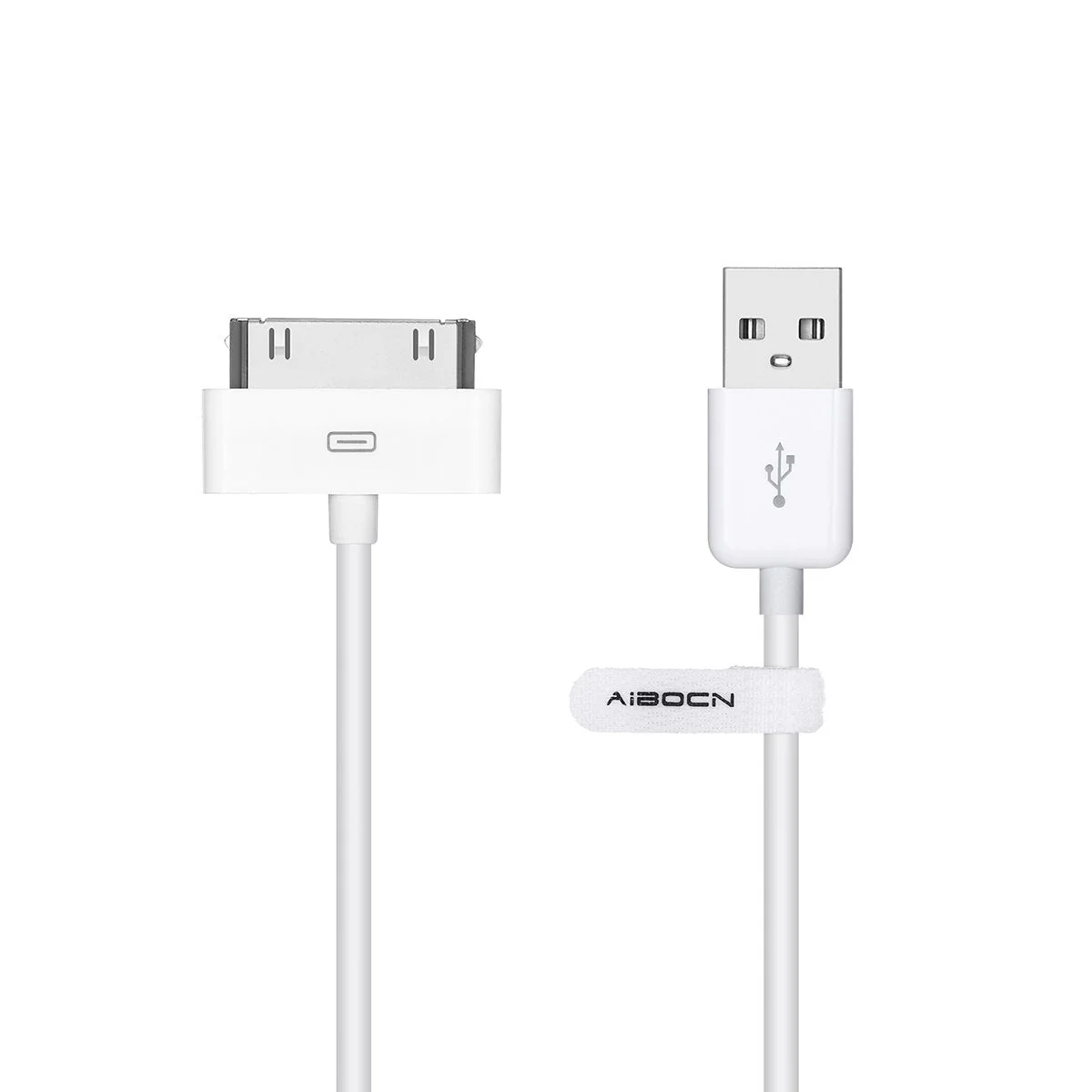 Aibocn MFi Certified 30 Pin Sync and Charge Dock Cable for iPhone 4 4S / iPad 1 2 3 / iPod Nano/iPod Touch - White 4 FT Old Packaging
