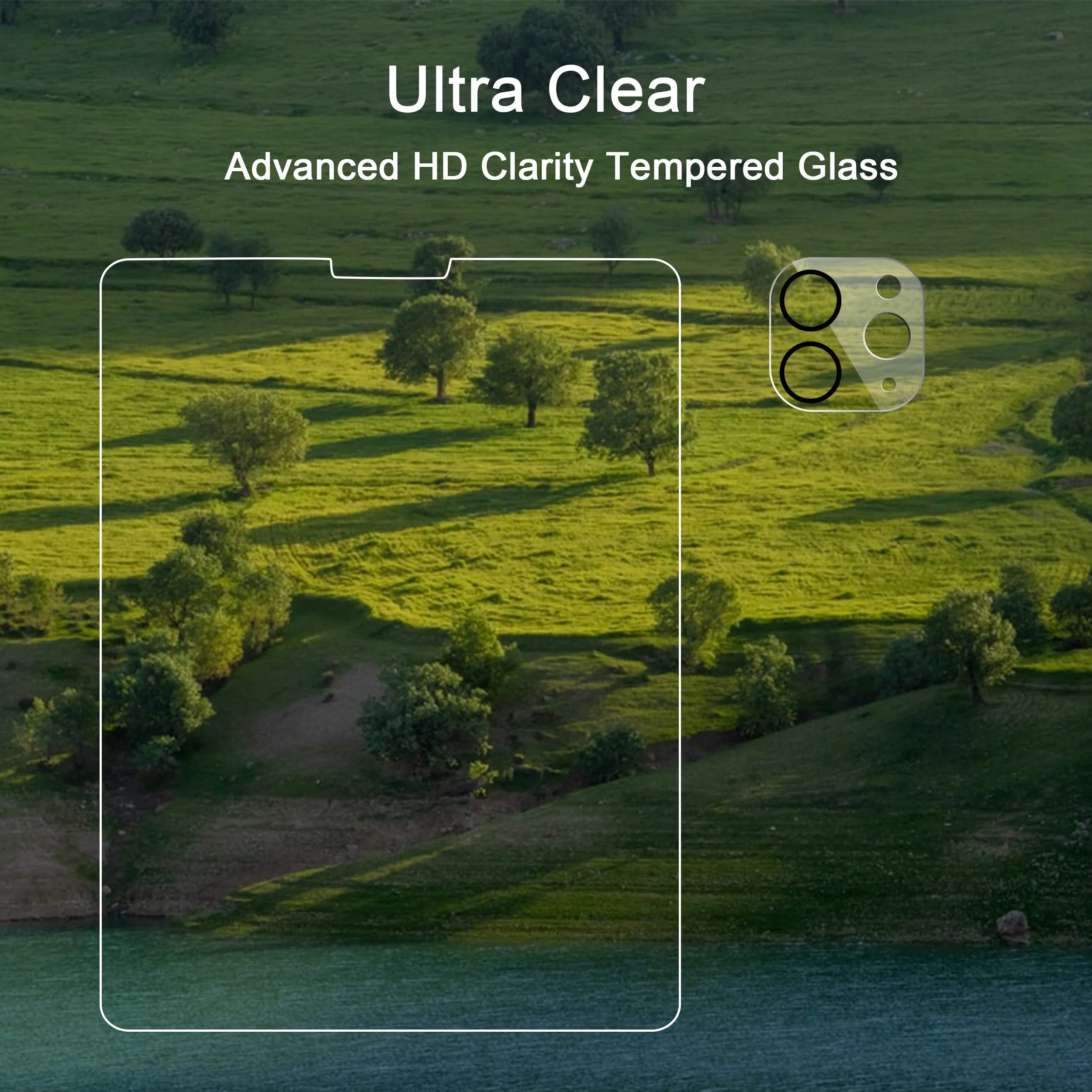 Ailun 2 Pack Screen Protector for iPad Pro 12.9 2022 6th & 2021 5th 2020 4th Generation + Camera Lens Protector,Tempered Glass Anti-Scratch Case Friendly, Compatible with Face ID Apple Pencil - Image 4