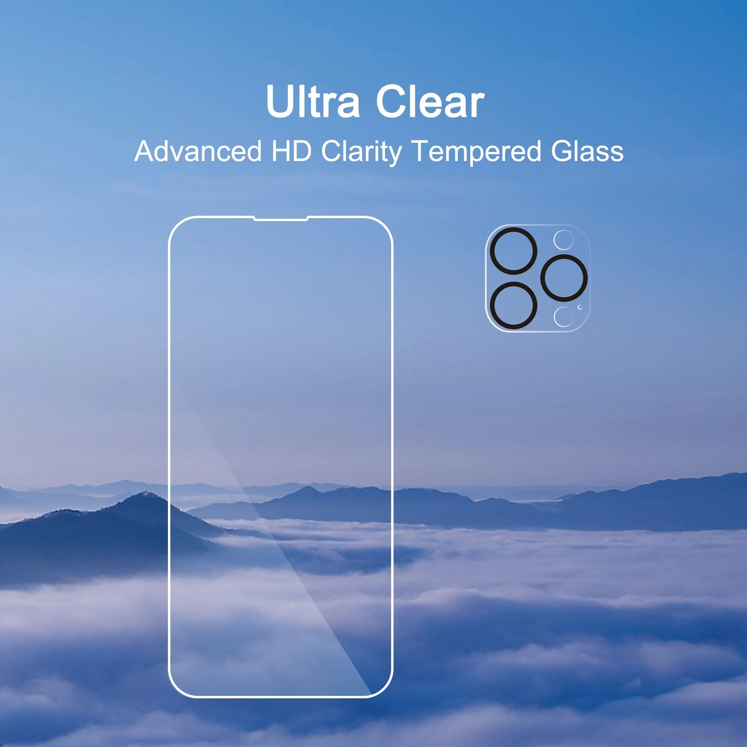 Ailun 3 Pack Screen Protector for iPhone 14 Pro Max [6.7 inch] + 3 Pack Camera Lens Protector,Sensor Protection,Dynamic Island Compatible,Case Friendly Tempered Glass Film,[9H Hardness] - HD iPhone 14 Pro Max-6.7 inch - Image 4