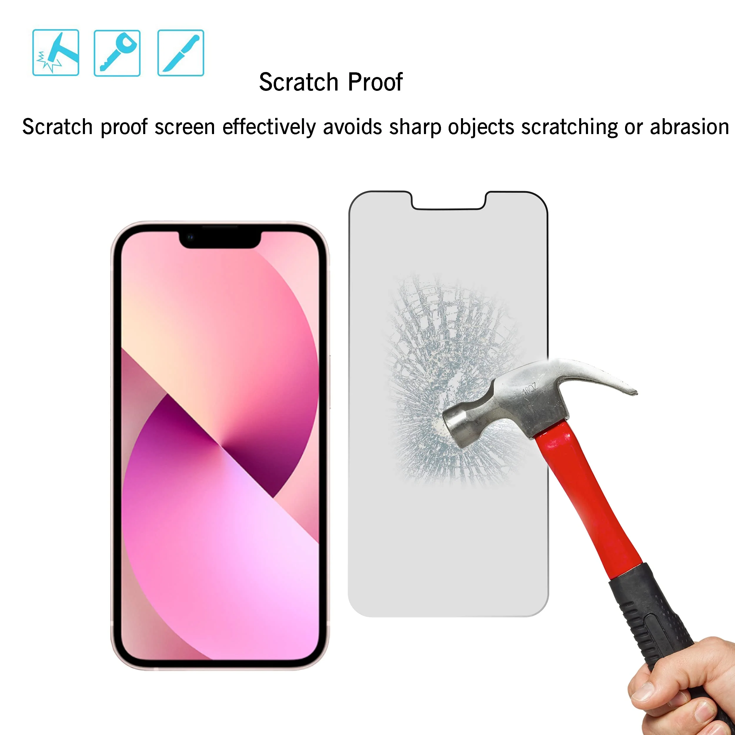 Ailun Privacy Screen Protector for iPhone 14 / iPhone 13 / iPhone 13 Pro [6.1 Inch] 2 Pack Anti Spy Private Tempered Glass Anti-Scratch Case Friendly [Black] [Not for iPhone 13 Pro Max] [2 Pack] iPhone 14/13/13 Pro-6.1 Inch - Image 4
