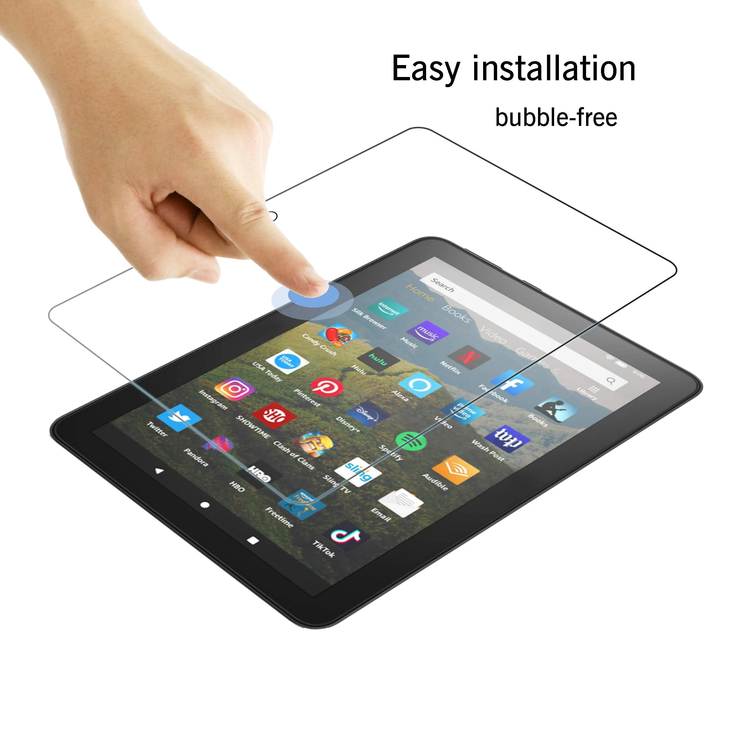 Ailun Screen Protector for Amazon Kindle Fire HD 8/8 Plus/Kids [8 inch] 2022&2020 Released - 0.33mm Tempered Glass, Ultra Clear, Anti-Scratch, Case Friendly - Image 6
