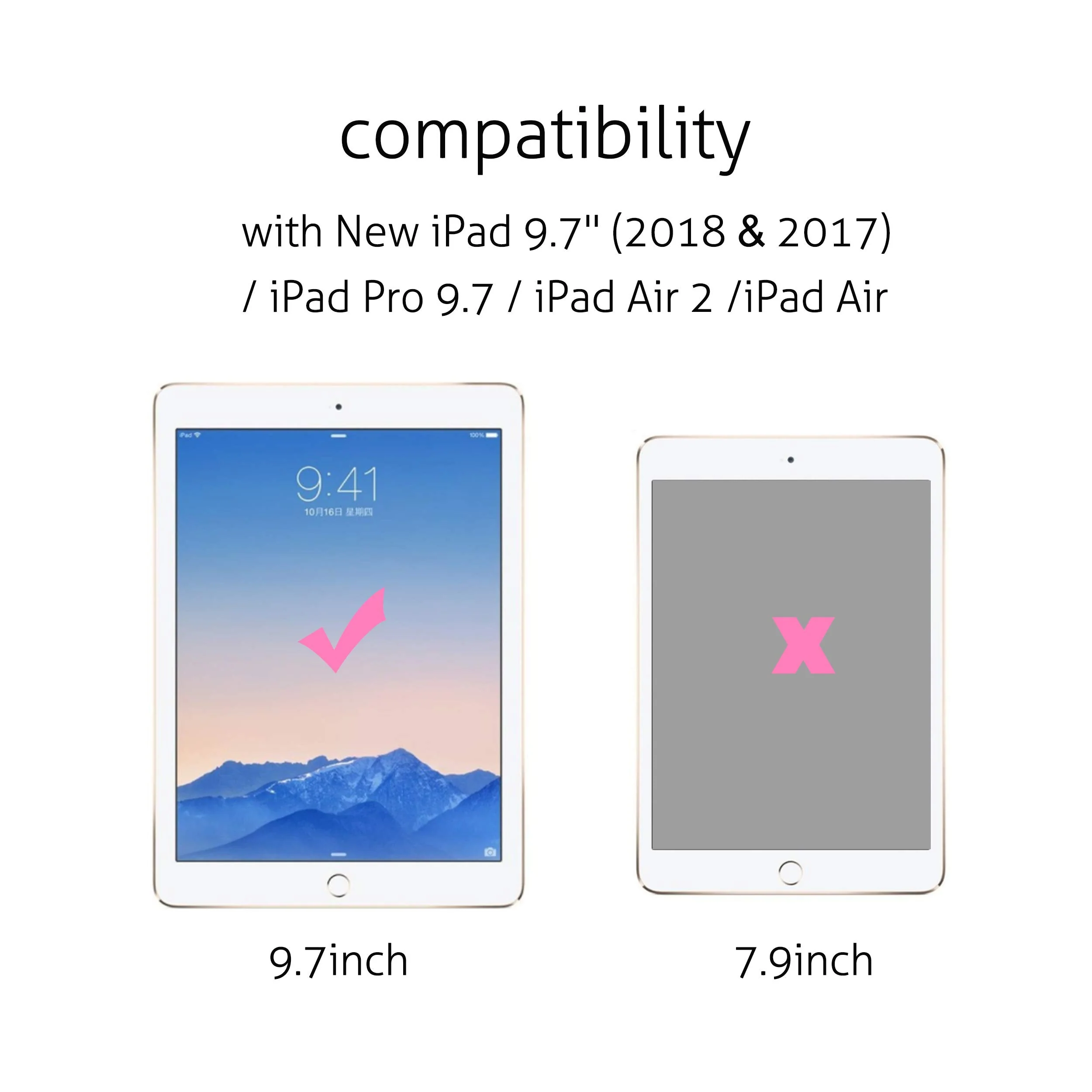 Ailun Screen Protector for iPad (9.7-Inch,2018/2017 Model,6th/5th Generation),iPad Air 1,iPad Air 2,iPad Pro 9.7-Inch 2016,Tempered Glass Film,Apple Pencil Compatible,Case Friendly - Image 3