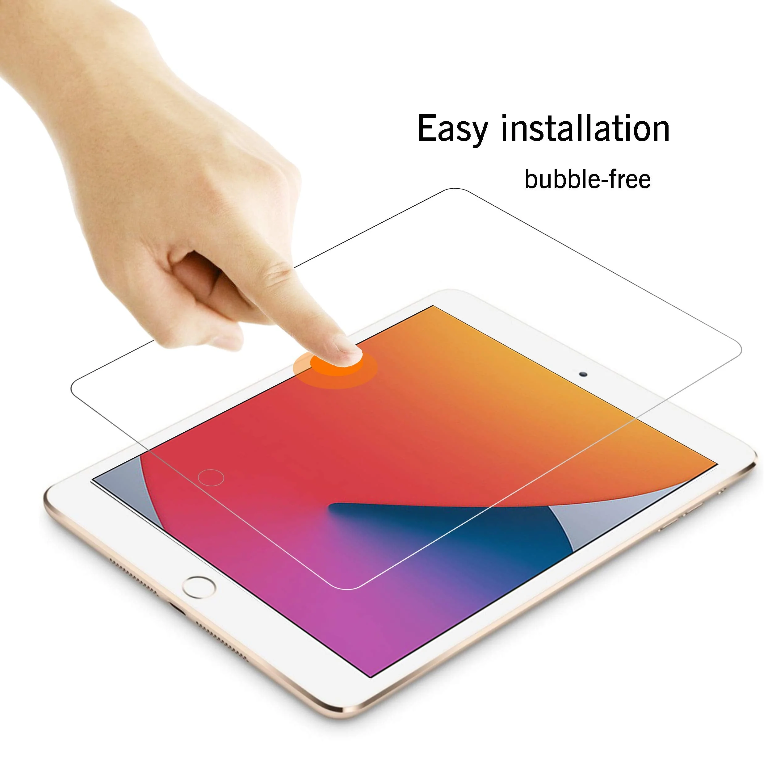 Ailun Screen Protector for iPad 9th 8th 7th Generation (10.2 Inch, iPad 9/8/7, 2021&2020&2019) Tempered Glass/Apple Pencil Compatible [2 Pack] - Image 2