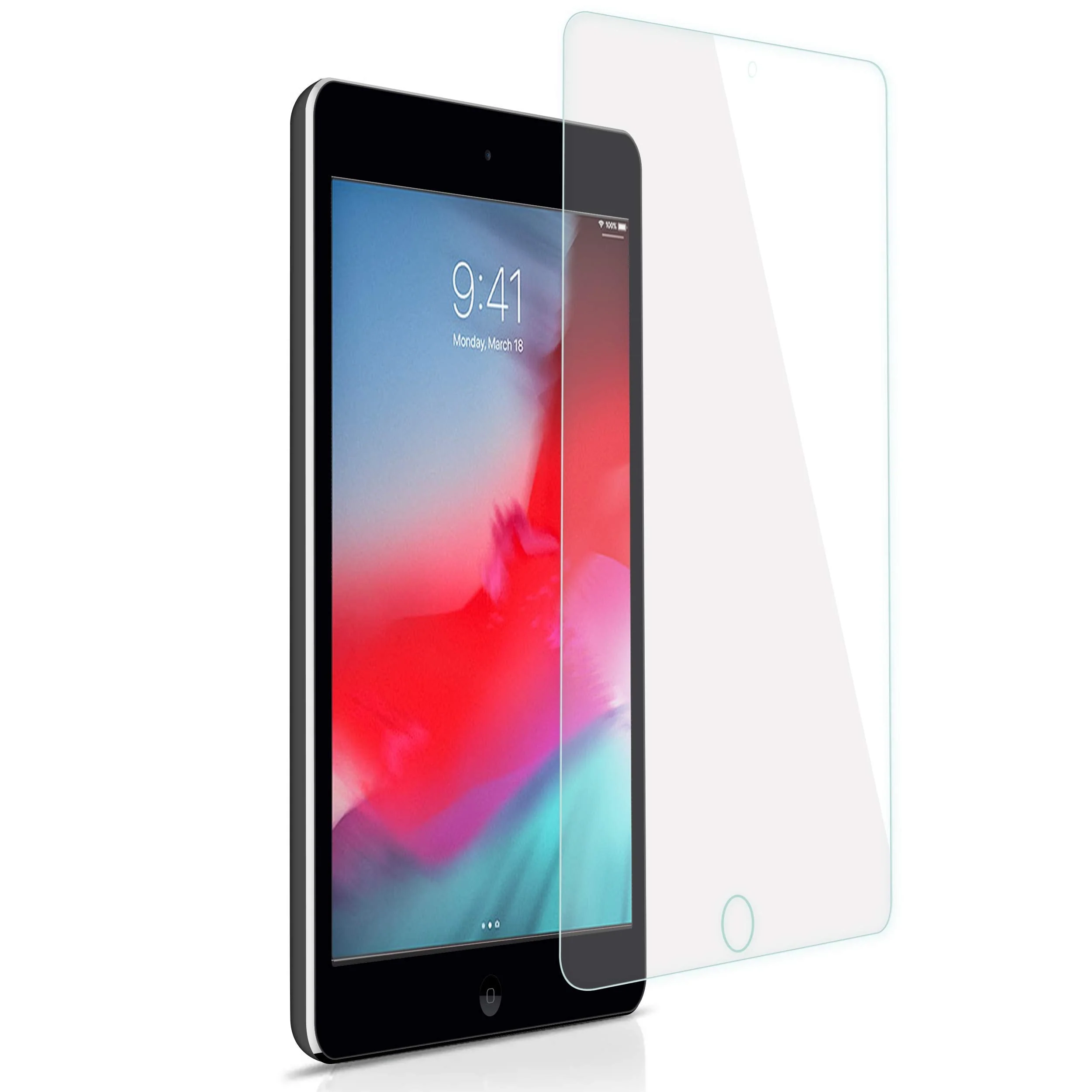 Ailun Screen Protector for iPad Mini 4, iPad Mini 5 2019 2Pack Tempered Glass 2.5D Edge Ultra Clear Transparency Anti Scratches Case Friendly - Image 3