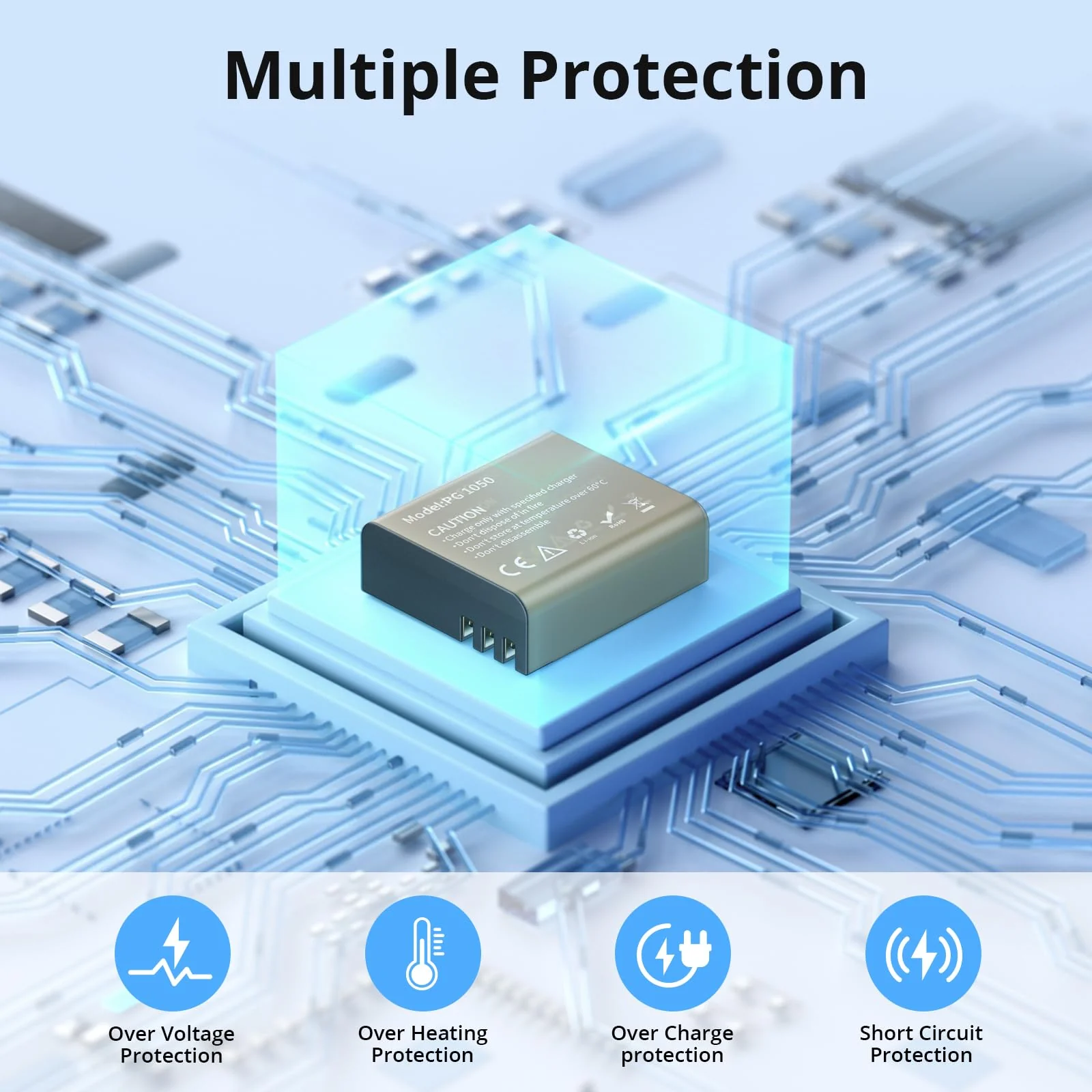 AKASO 3 x 1050mAh Rechargeable Action Camera Battery with 3-Channel Charger EK7000/Brave 4/EK7000 Pro Data Transfer with Micro SD Storage Slots - Image 5