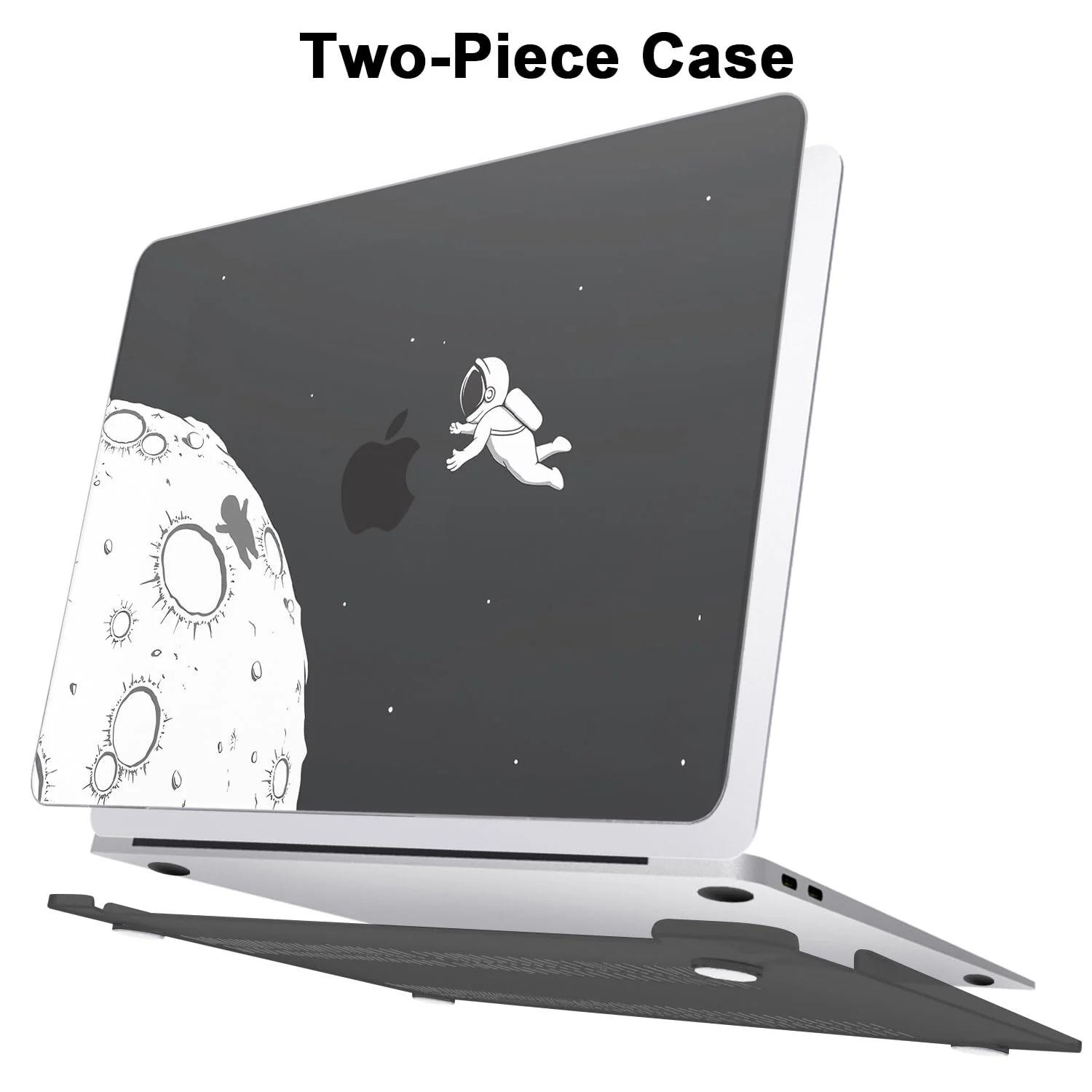 AKIT Compatible with MacBook Air 13 Inch Case M1 2022 2021 2020 2019 2018 Release A2337 A2179 A1932, Matte Black Plastic Laptop Hard Shell Case + Screen Protector + Keyboard Cover, Astronaut - Image 5