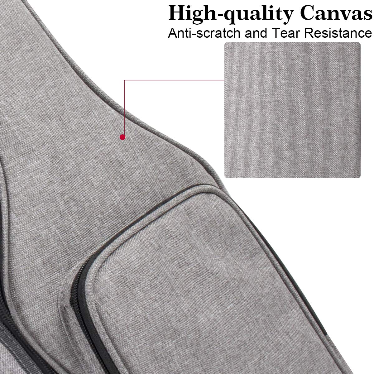 AKLOT 32 inch Gig Bag Carry Handle Case for 30" Baritone Ukulele 32" Bass Ukulele Guitalele 12MM Thick Padding with Humidifier 30"/32" Bag - Image 3