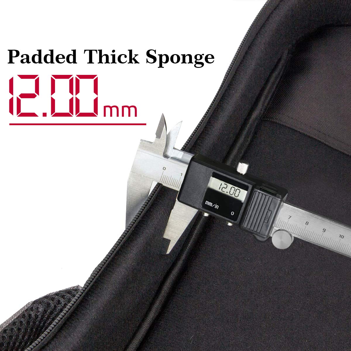 AKLOT 32 inch Gig Bag Carry Handle Case for 30" Baritone Ukulele 32" Bass Ukulele Guitalele 12MM Thick Padding with Humidifier 30"/32" Bag - Image 5