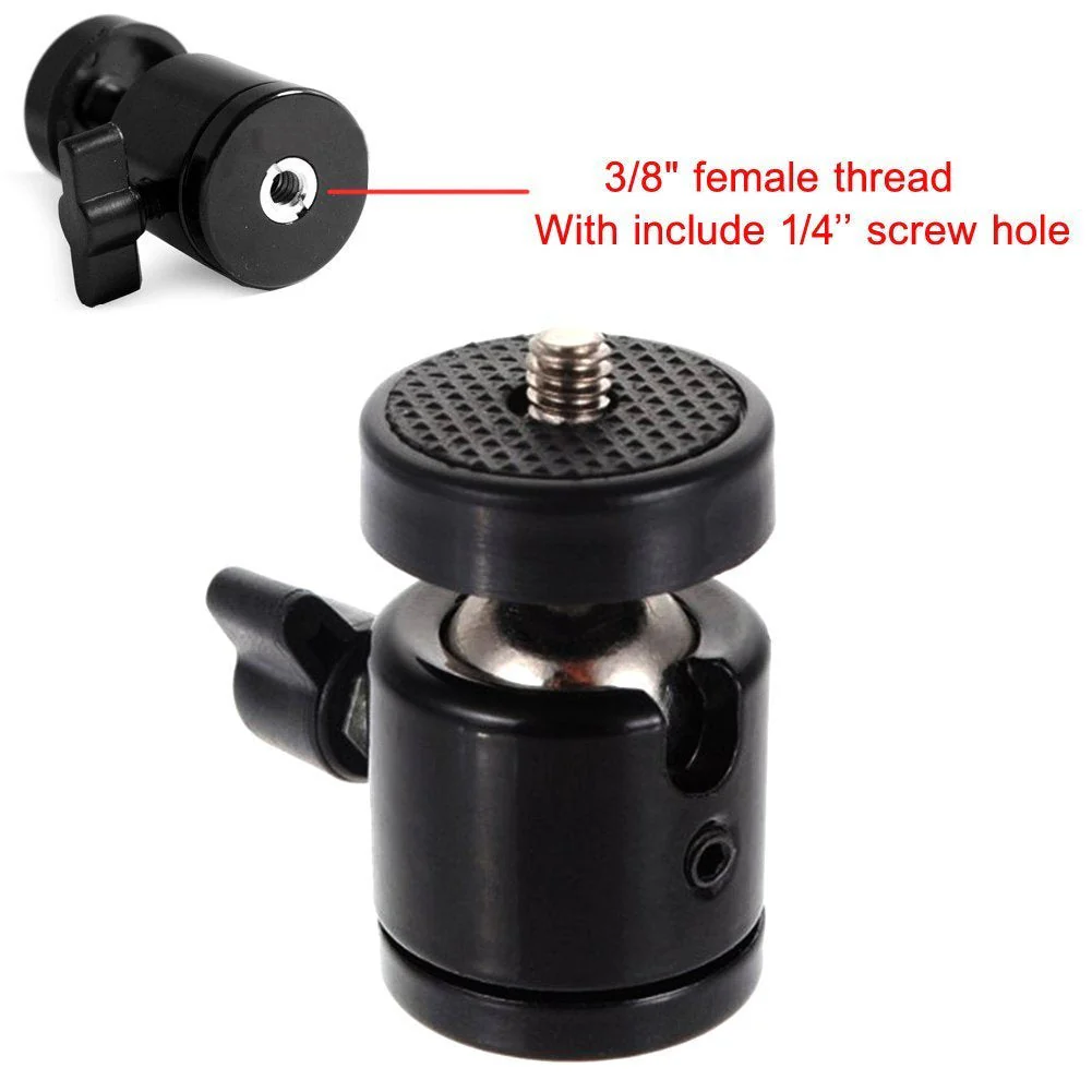 AKOAK 1/4" Swivel Mini Ball Head Screw Tripod Mount for DSLR Camera Camcorder Light Bracket, Pack of 1 - Image 5