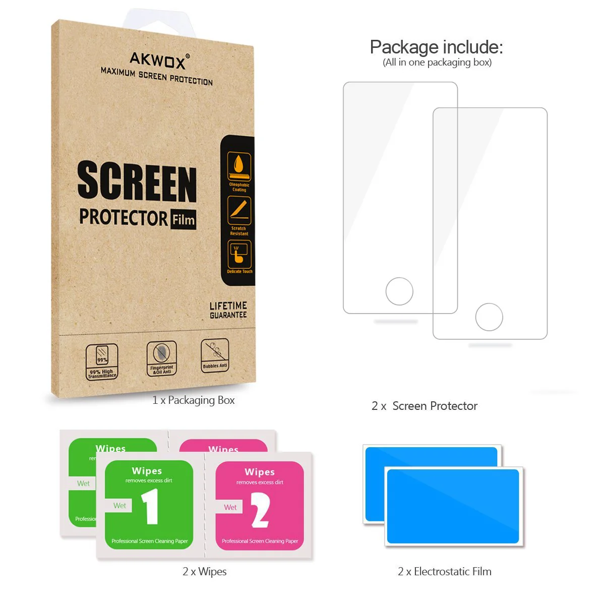 AKWOX (Pack of 2) Screen Protector for iPod Nano 7 8th 0.33mm High Definition Clear Tempered Glass Screen Protector Guard Film for iPod Nano 8th/7 Generation,Shockproof and Scratch-Resistant - Image 6
