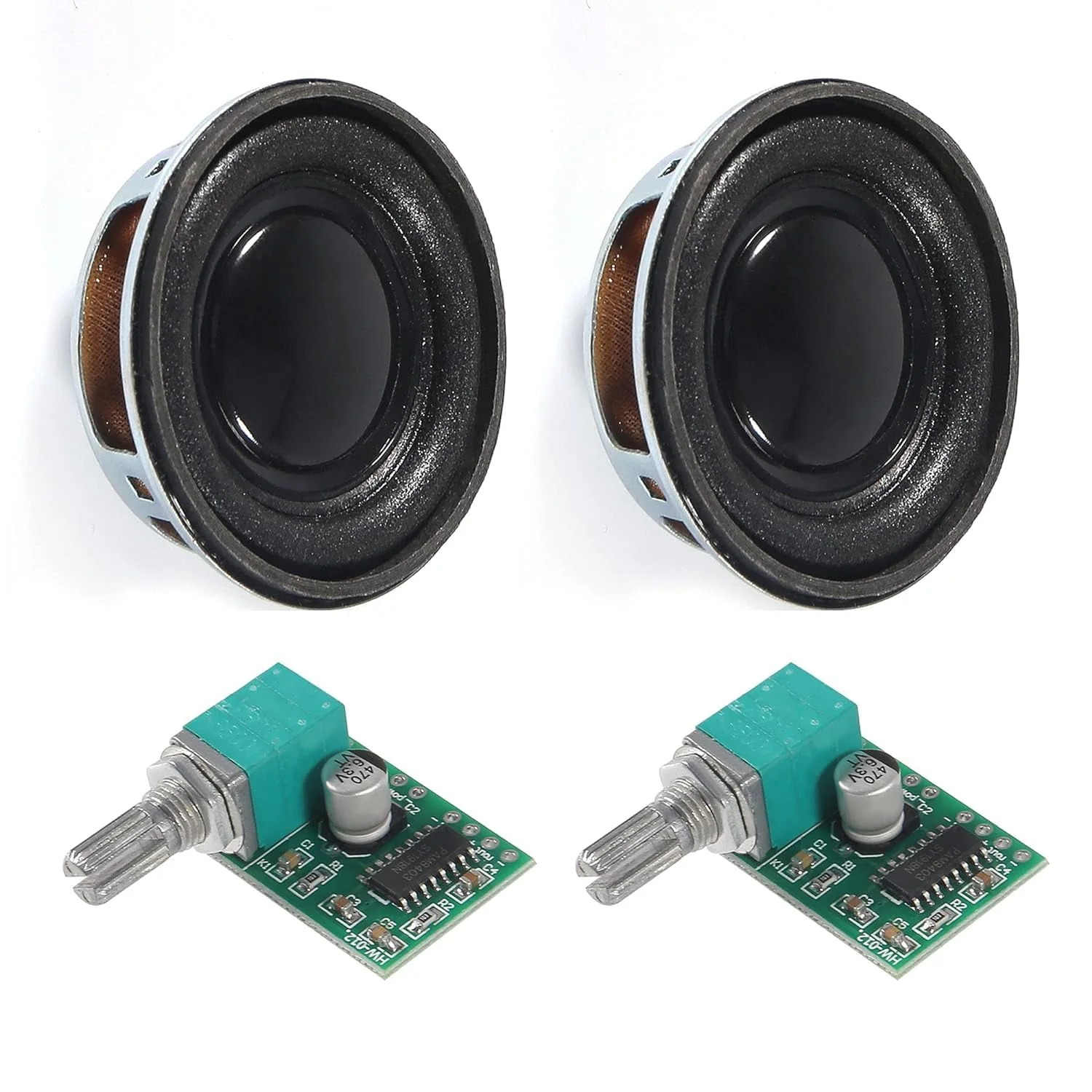 ALAMSCN 2 x 1.5 inch 4 Ohm 3 W loudspeaker audio speaker mini speaker + 2 x PAM8403 digital audio amplifier board module 2pcs 1.5"+PAM8403
