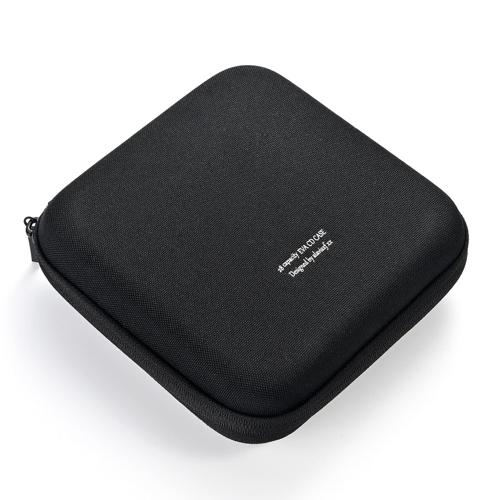 alavisxf xx CD Case, 28 Capacity EVA Protective DVD Case Portable Zipper CD Case Holder Disc Storage Organizer Wallet Bag for Car Home Travel (28 Capacity, Black28) - Image 5