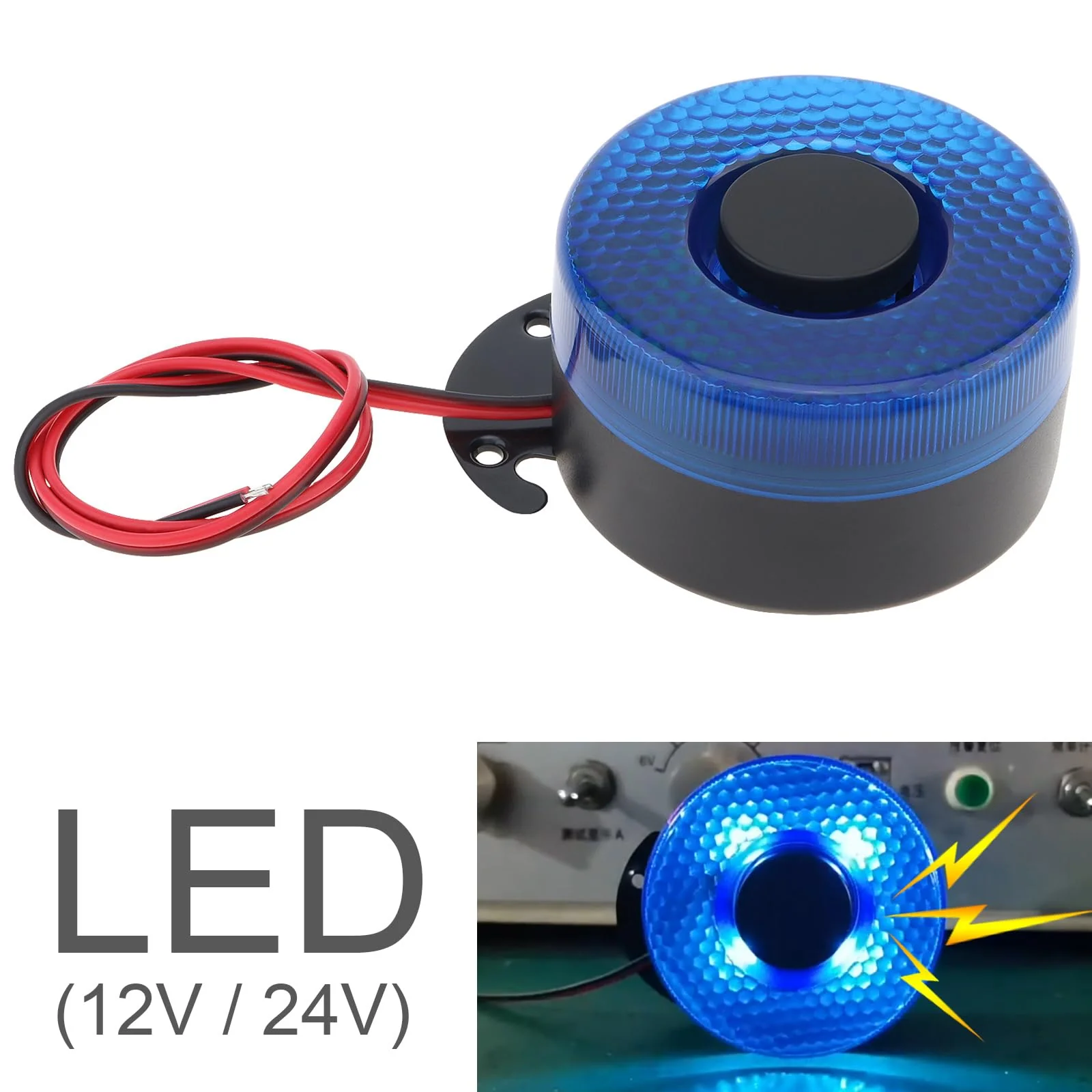 Alert Siren, 12V/24V 6 Tone Car Alarm Auto Warning Siren Horn for Motorcycle Car Vehicle, 105dB Buzzer Horn Alarm Siren with LED Light - Image 9