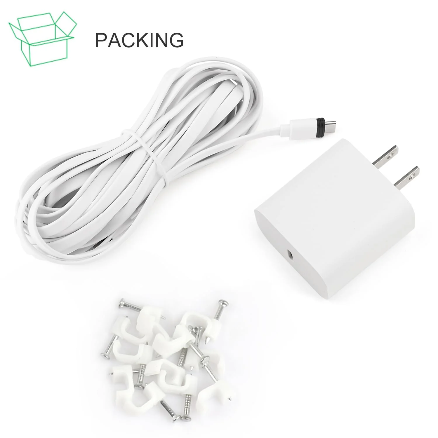 ALERTCAM 25ft/7.5m Weatherproof Charger Cable for Ring Spotlight Cam Plus/Pro(Battery), Ring Stick Up Cam Pro(Battery), with Power Adapter Continuously Charging Your Ring Camera - Image 7