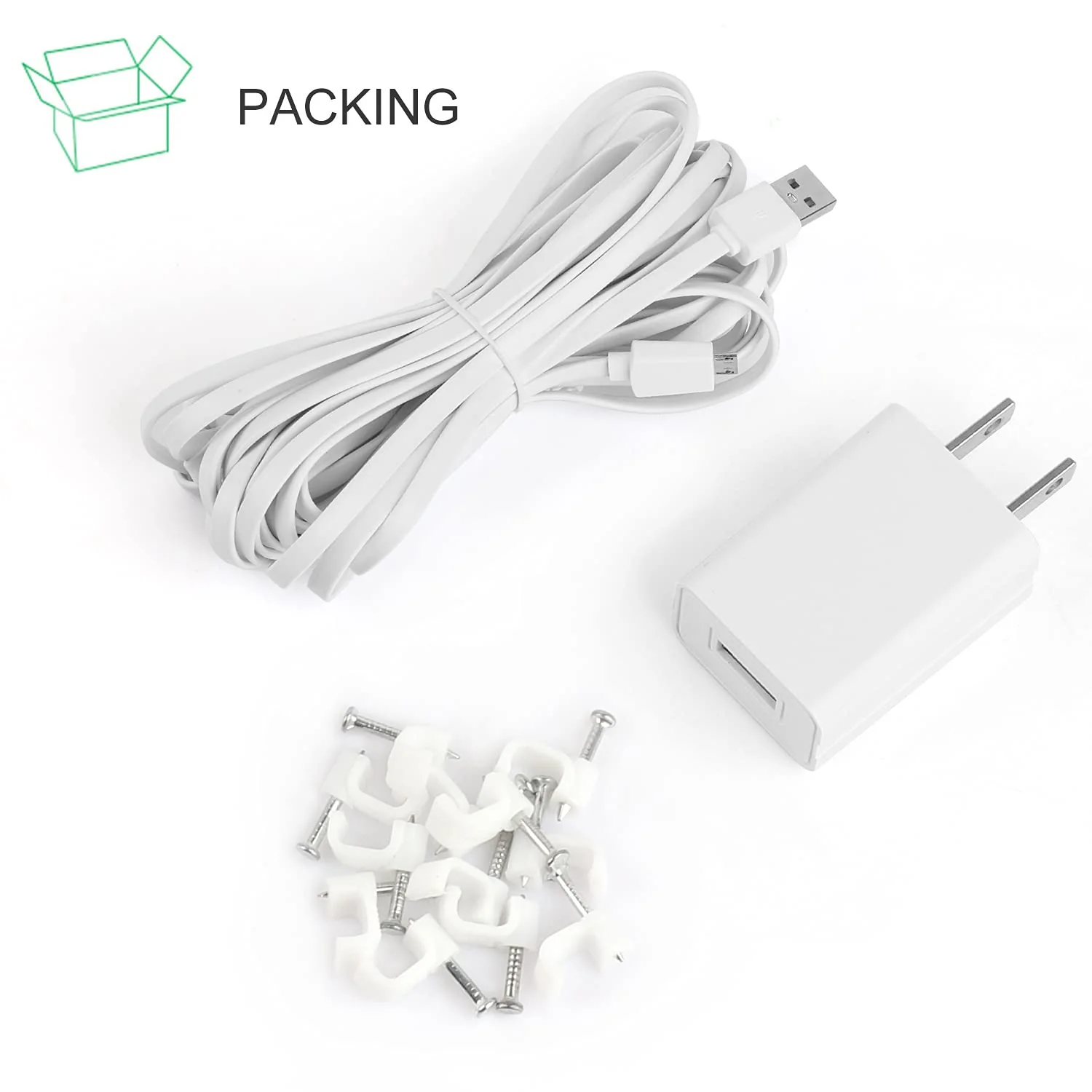 ALERTCAM Power Adapter for Ring Indoor Cam and All-New Ring Indoor Cam (2nd Gen), with 25Ft/7.5m Flat Charging Cable Continuously Charge Your Camera (NOT Compatible with Ring Stick Up Cam) - Image 7