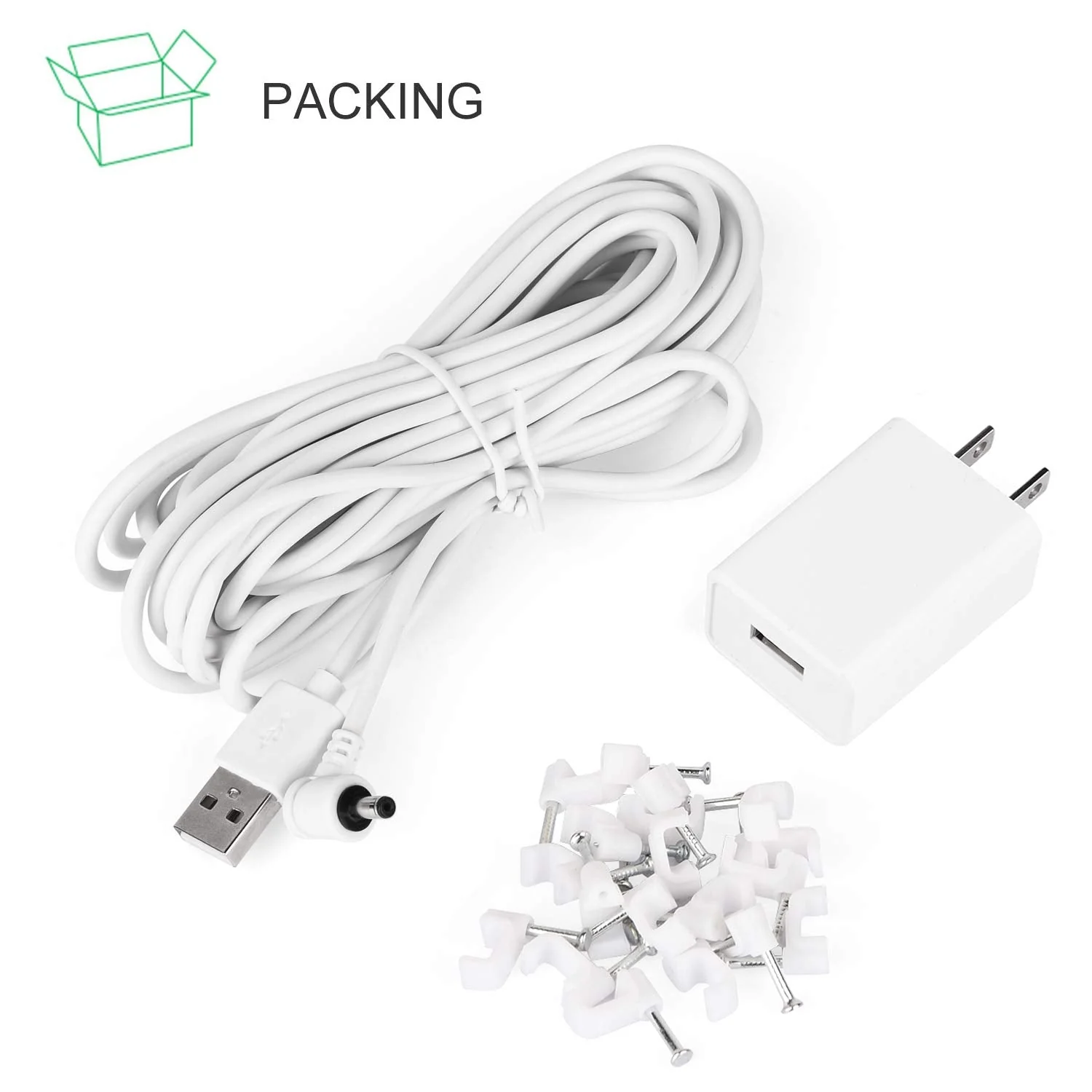 ALERTCAM Power Adapter for Ring Stick Up Cam Battery(3rd Gen), with 30ft/9m Weatherproof Outdoor Cable Continuously Charge Your Camera, No Need to Change The Batteries White - Image 7