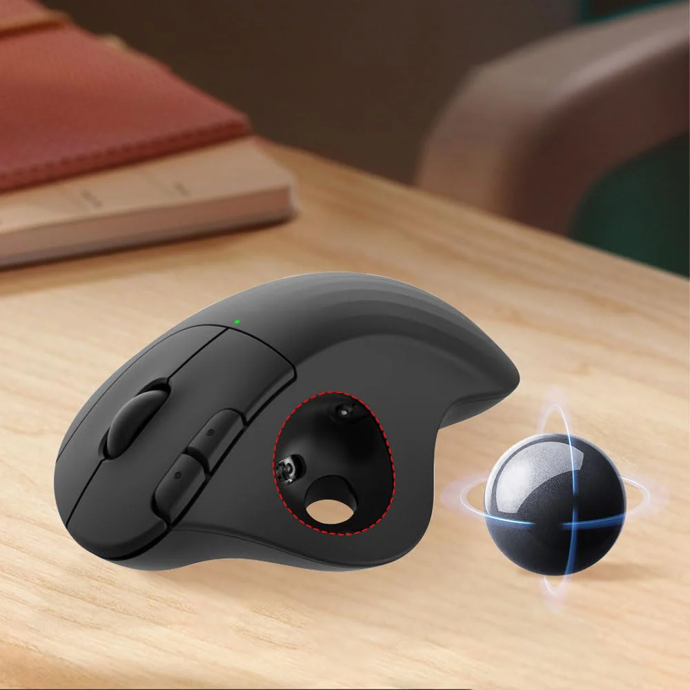 All-New 2024, Trackball 34mm/1.34 Inches Trackball, Replacement Ball for Logitech M575, M570, MX Ergo, ELECOM, Kensington, Perixx, and Other Compatible Trackball Mice, Glossy - Gray - Image 6