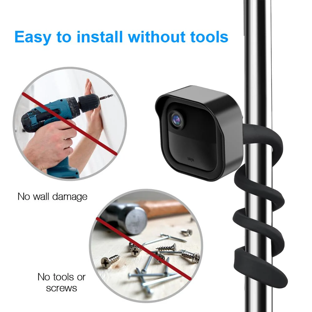 All-New Flexible Twist Mount Compatible with Blink Outdoor (4th &3rd Gen), Weather Proof Protective Housing for Blink Camera System (Black, 2Pack) 2 Pack Black - Image 4
