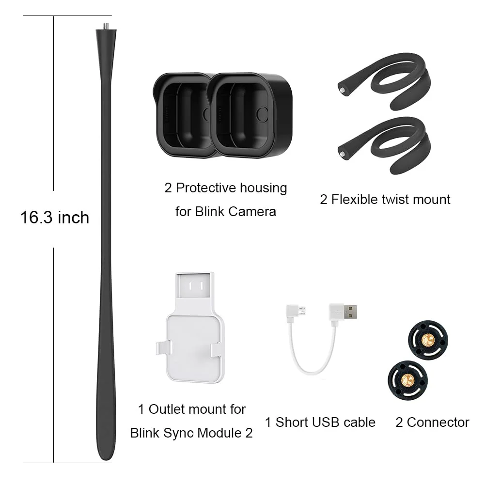All-New Flexible Twist Mount Compatible with Blink Outdoor (4th &3rd Gen), Weather Proof Protective Housing for Blink Camera System (Black, 2Pack) 2 Pack Black - Image 7