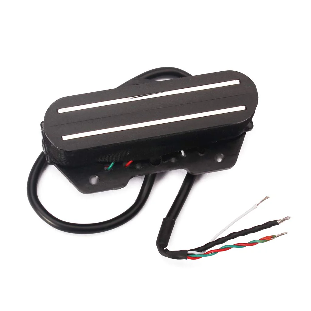 Alnicov Electric Guitar Pickup Dual Hot Rail Humbucker Pickup Single Coil Guitar Pickup Fit for TL Strat Squier Tele Electric Guitar,Black