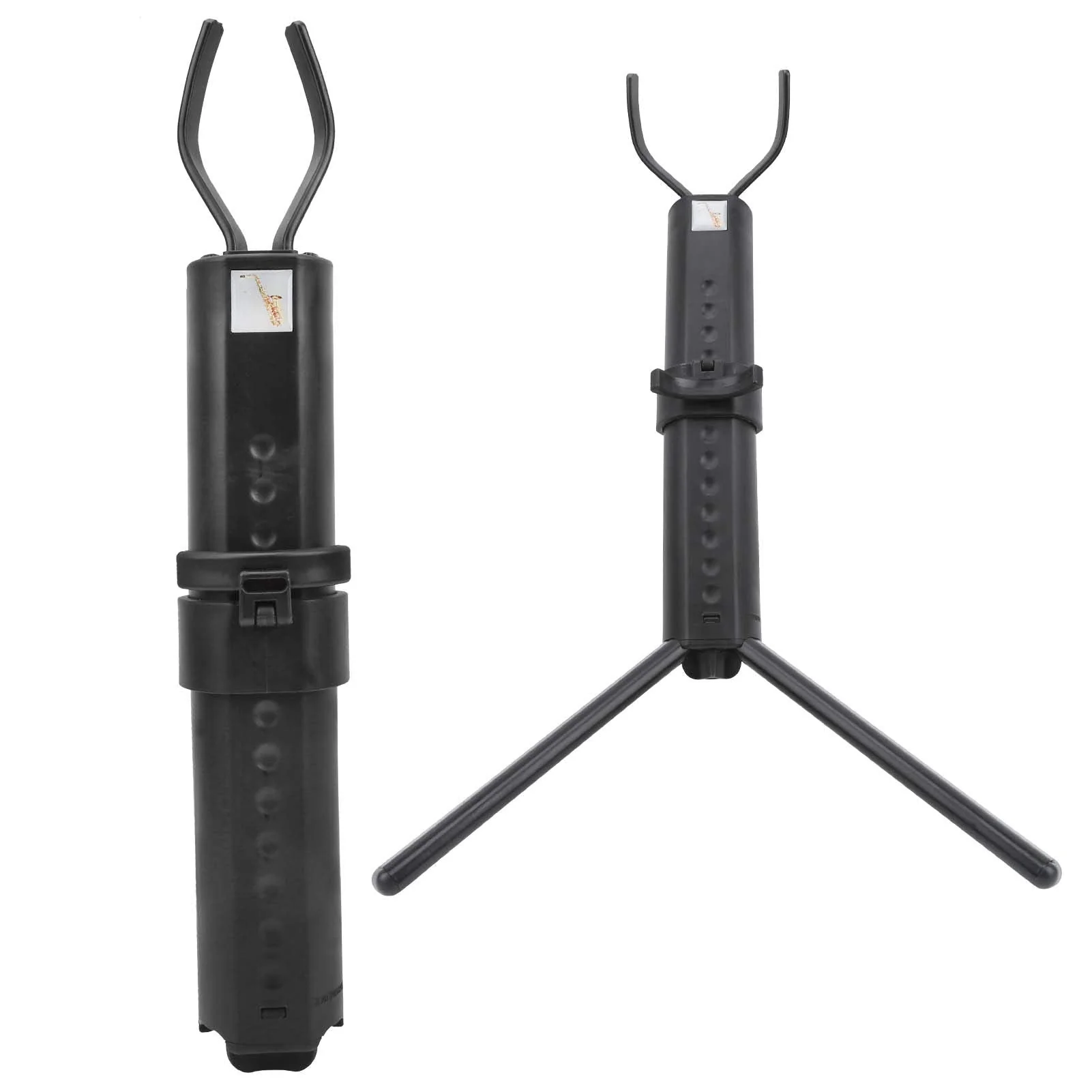 Alomejor Saxophone Stand Portable Saxophone Folding Rack Display Holder Metal Legs Rack Tripod Storage Accessories Tenor / Soprano Saxophone Stand - Image 6