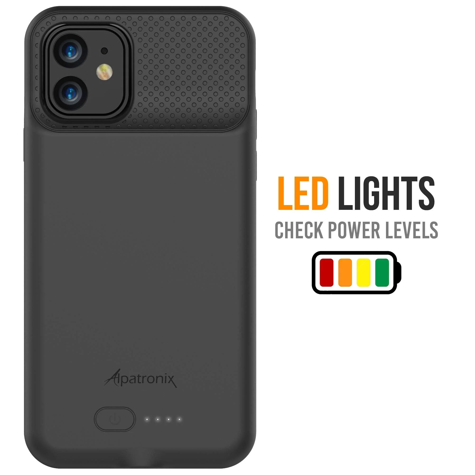 Alpatronix Battery Case for iPhone 13 Mini (5.4 inch), Strong Slim Portable Protective Extended Charger Cover with Wireless Charging, CarPlay and Certified Connector Chip (BX13mini) - Black Apple iPhone 13 mini (5.4 inch) - Image 9