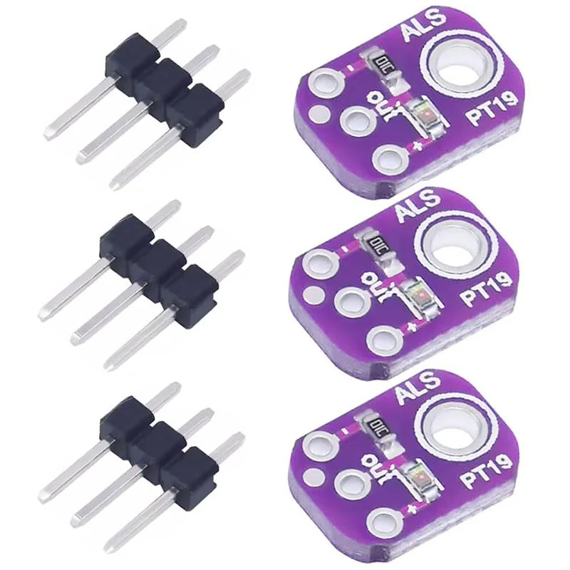ALS-PT19 Analogue Light Sensor Module High Dynamic Range Light Sensor Pack of 3