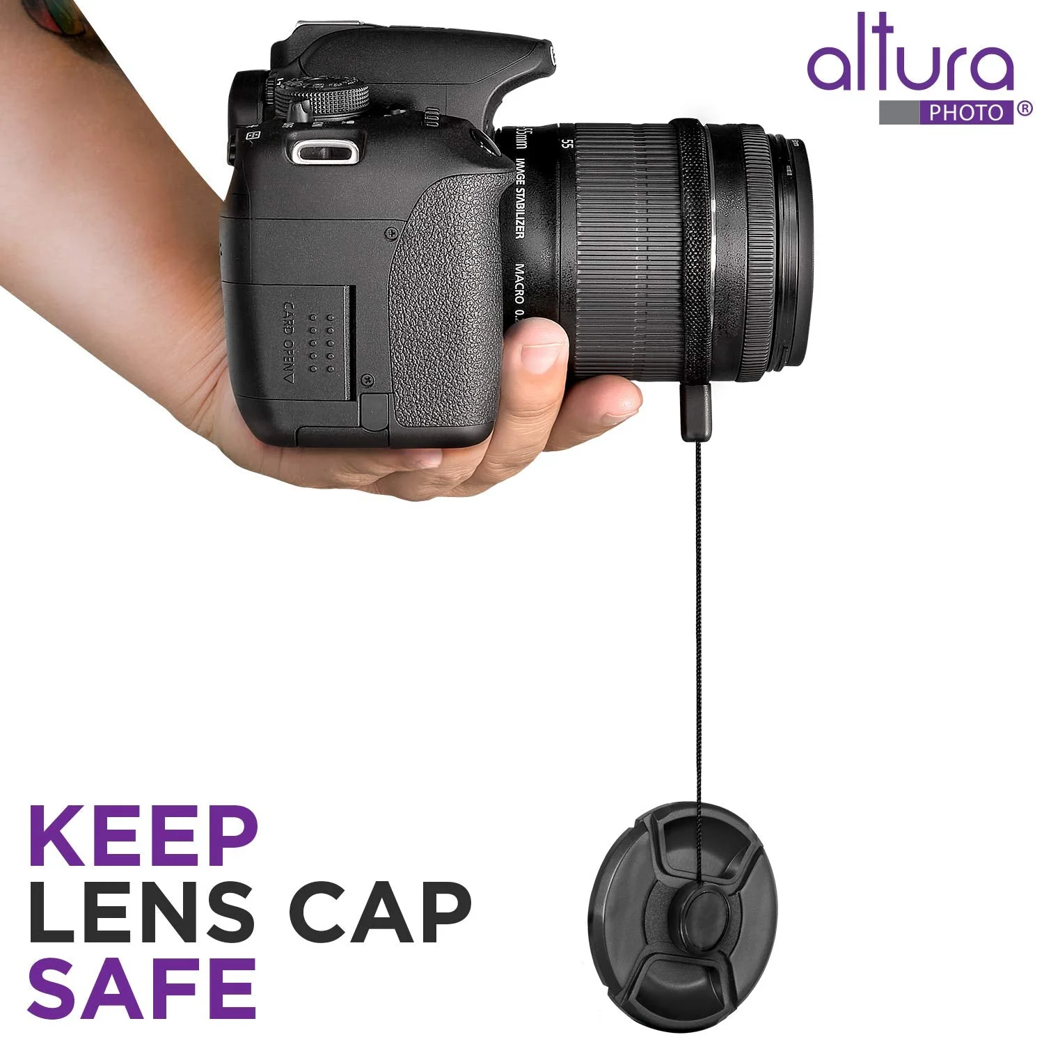 Altura Photo 5 Pcs Lens Cap Keeper, Camera Lens Cap Leash for DSRL & Mirrorless Lenses - Lens Cap Tether/Lens Holder for Canon, Nikon, Sony, Sigma, Tamron & Others Camera Lens Accessories - Image 6