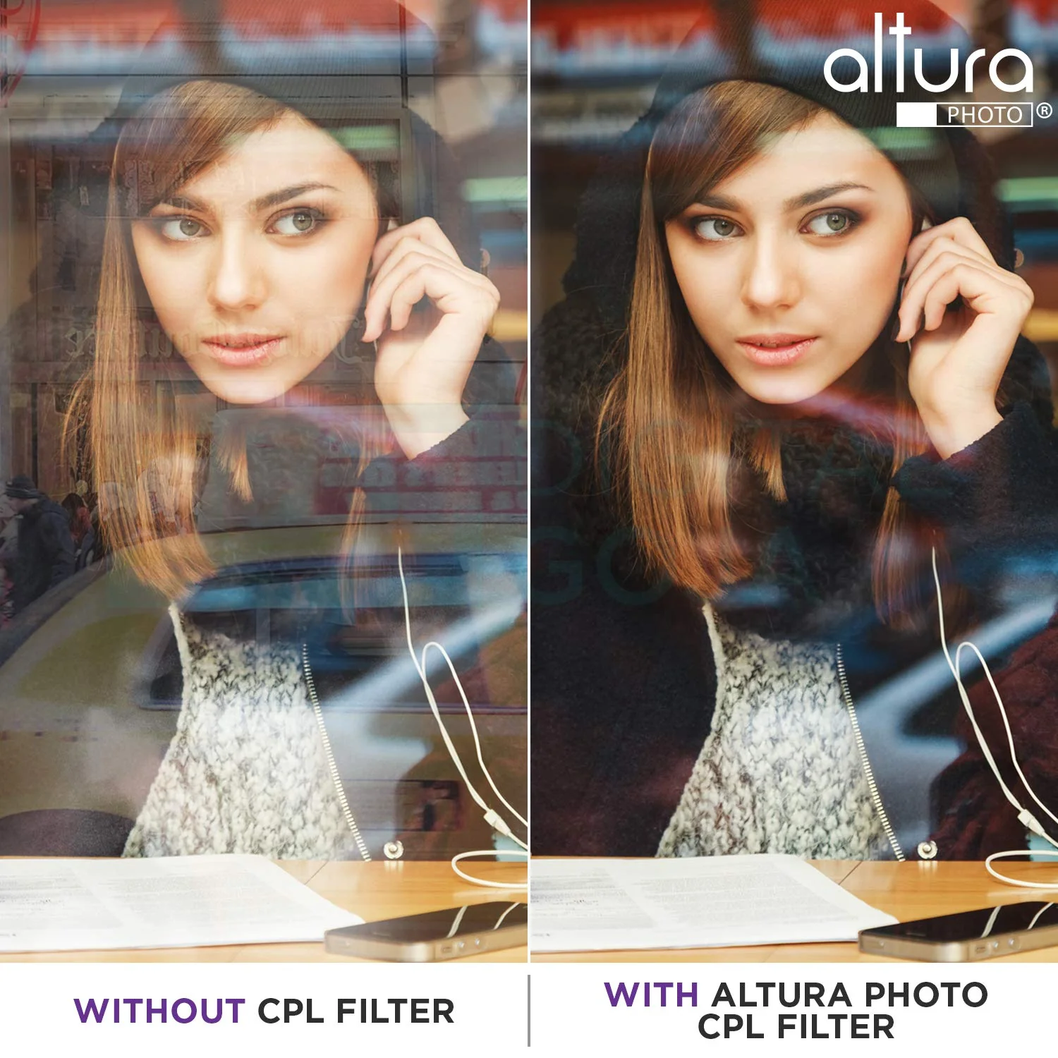 Altura Photo 58MM Lens Filter Kit - Includes 58MM ND Filter, 58MM Polarizer Filter, 58MM UV Filter - UV, CPL Polarizing Filter, Neutral Density for Camera Lens with 58MM Filters + Lens Filter Case - Image 6