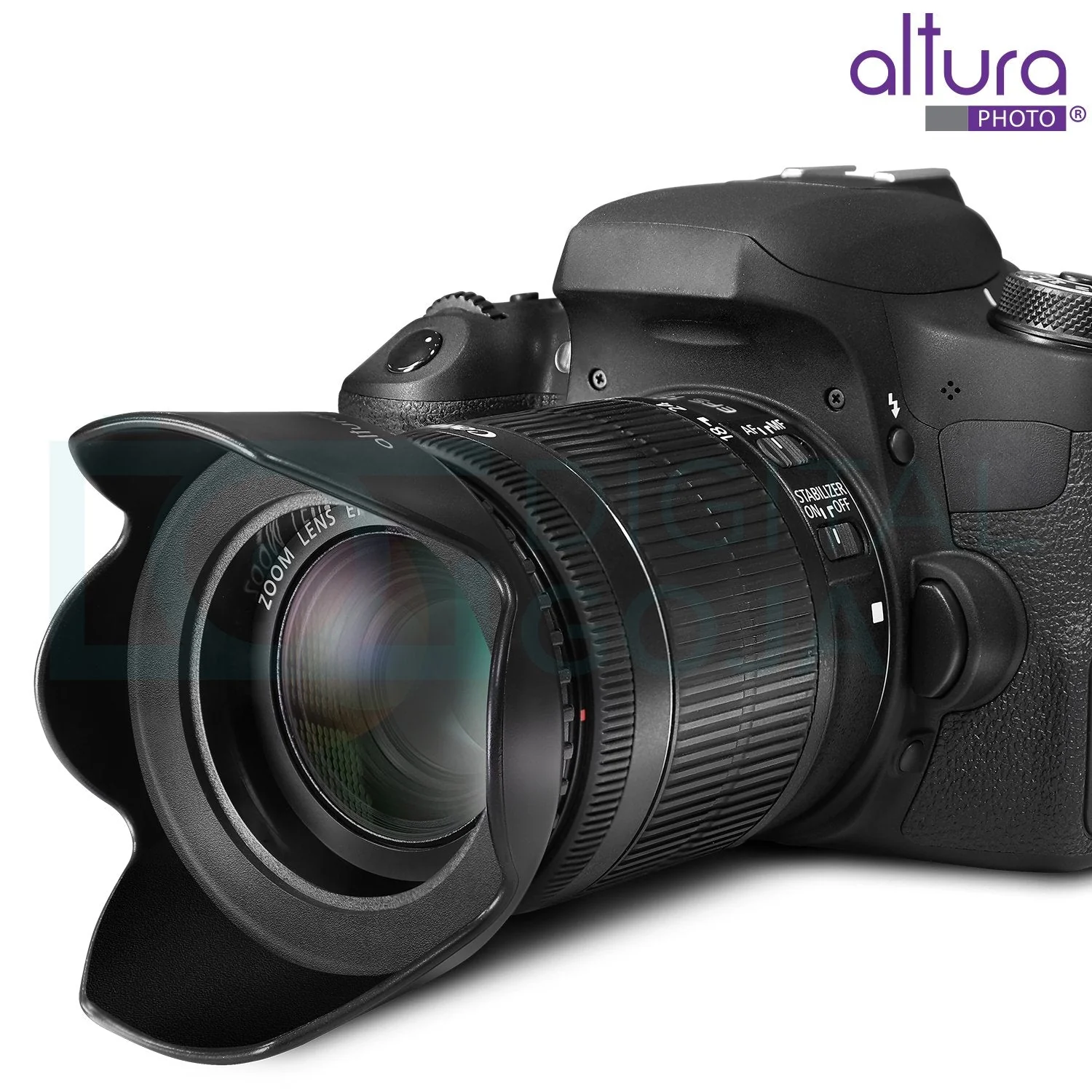 Altura Photo 58MM Tulip Flower Lens Hood for Canon EOS 77D 80D 90D Rebel T8i T7 T7i T6i T6s T6 SL2 SL3 DSLR Cameras with Canon EF-S 18-55mm f/3.5-5.6 is Lens and Select Nikon Lenses - Image 5