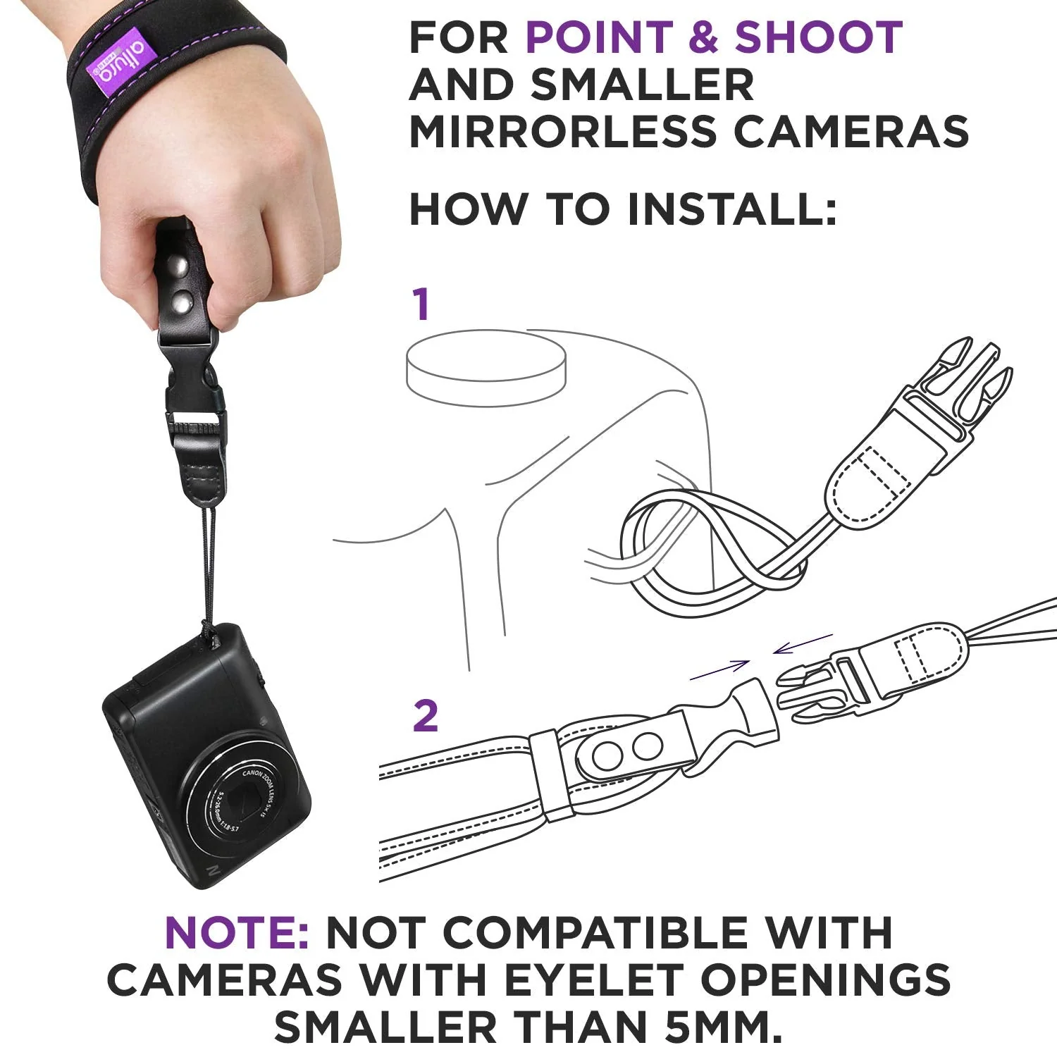 Altura Photo Camera Wrist Strap - Rapid Fire Secure Camera Sling Strap, Camera Straps for Photographers Compatible W/DSLR & Mirrorless - Camera Hand Strap W/Quick Release Camera Strap Dual System - Image 7