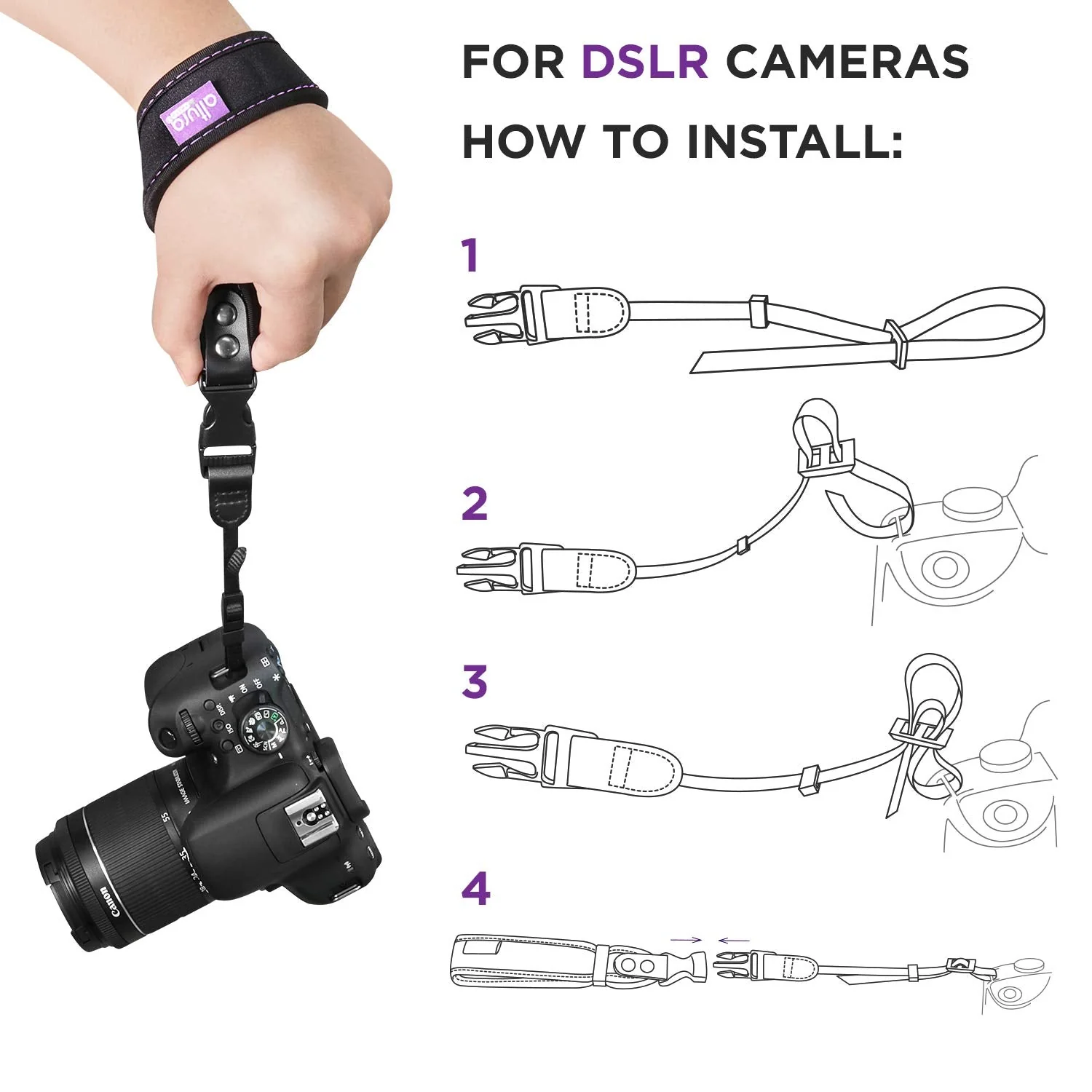 Altura Photo Camera Wrist Strap - Rapid Fire Secure Camera Sling Strap, Camera Straps for Photographers Compatible W/DSLR & Mirrorless - Camera Hand Strap W/Quick Release Camera Strap Dual System - Image 8