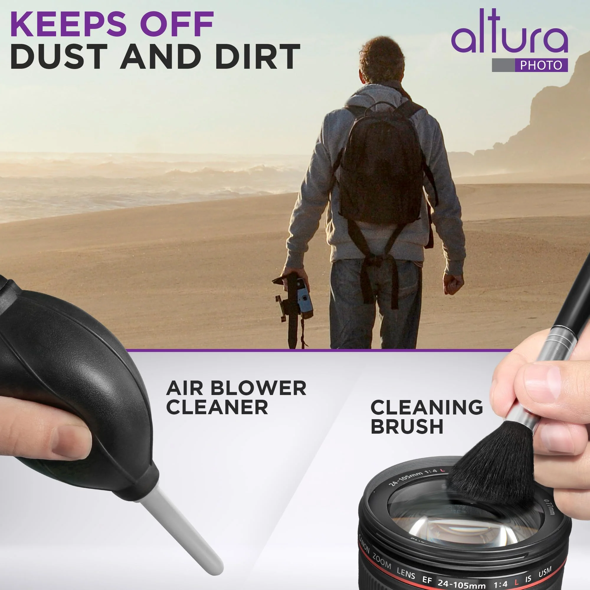 Altura Photo Professional Cleaning Kit for DSLR Cameras and Sensitive Electronics Bundle with 2oz Altura Photo Spray Lens and LCD Cleaner - Camera Accessories & Photography Accessories w/ 2 oz. Altura Photo Cleaning Solution - Image 5