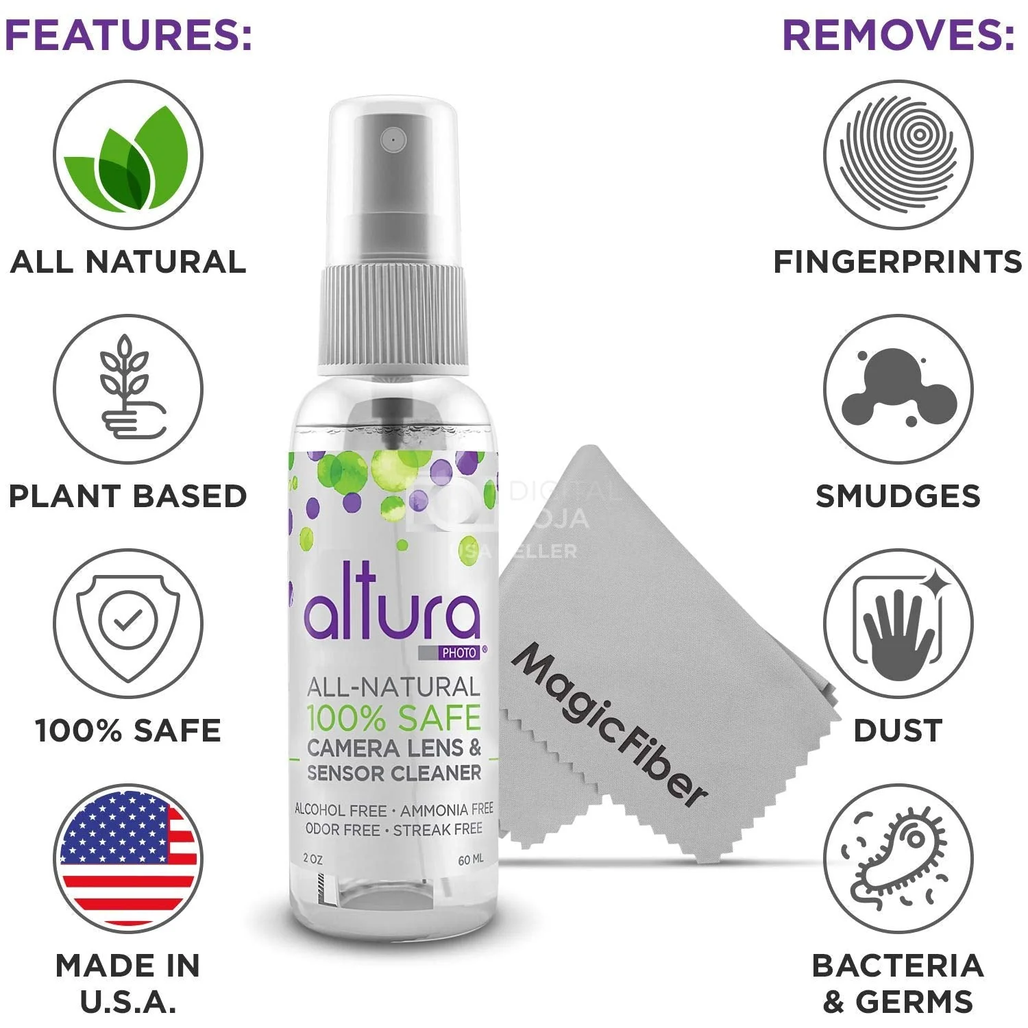 Altura Photo Professional Full Frame Sensor Cleaning Kit - Camera Cleaning Kit for FF DSLR & Mirrorless Cameras - w/Sensor Cleaning Swabs & Case, Works as Camera Lens Cleaning Kit, Sensor Cleaner - Image 3
