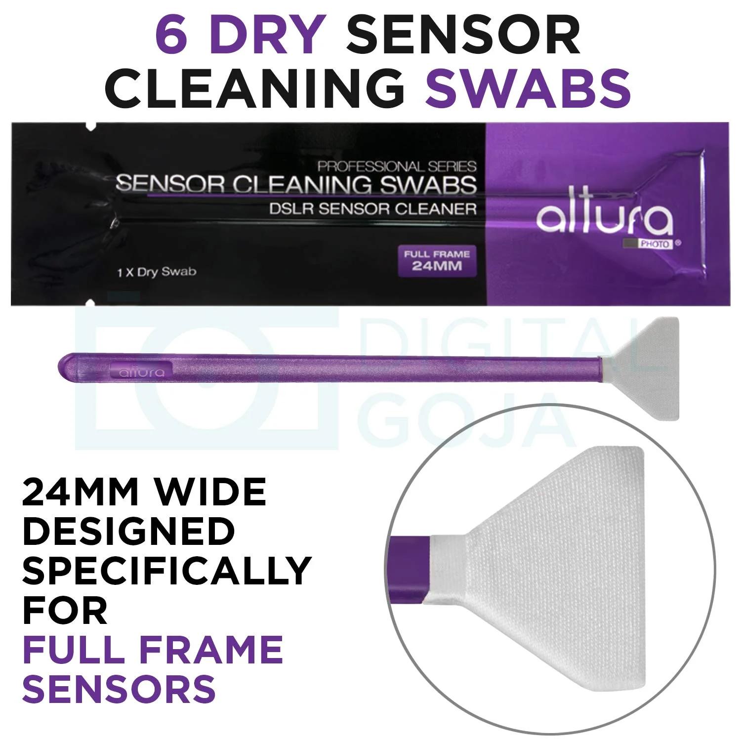 Altura Photo Professional Full Frame Sensor Cleaning Kit - Camera Cleaning Kit for FF DSLR & Mirrorless Cameras - w/Sensor Cleaning Swabs & Case, Works as Camera Lens Cleaning Kit, Sensor Cleaner - Image 4