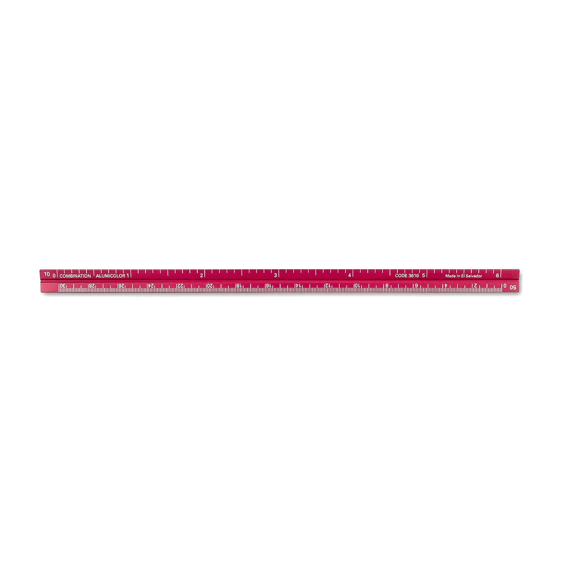 Alumicolor 3610-4 Aluminum Combination Pocket Scale, 6IN, Red 6 Inch - Image 2