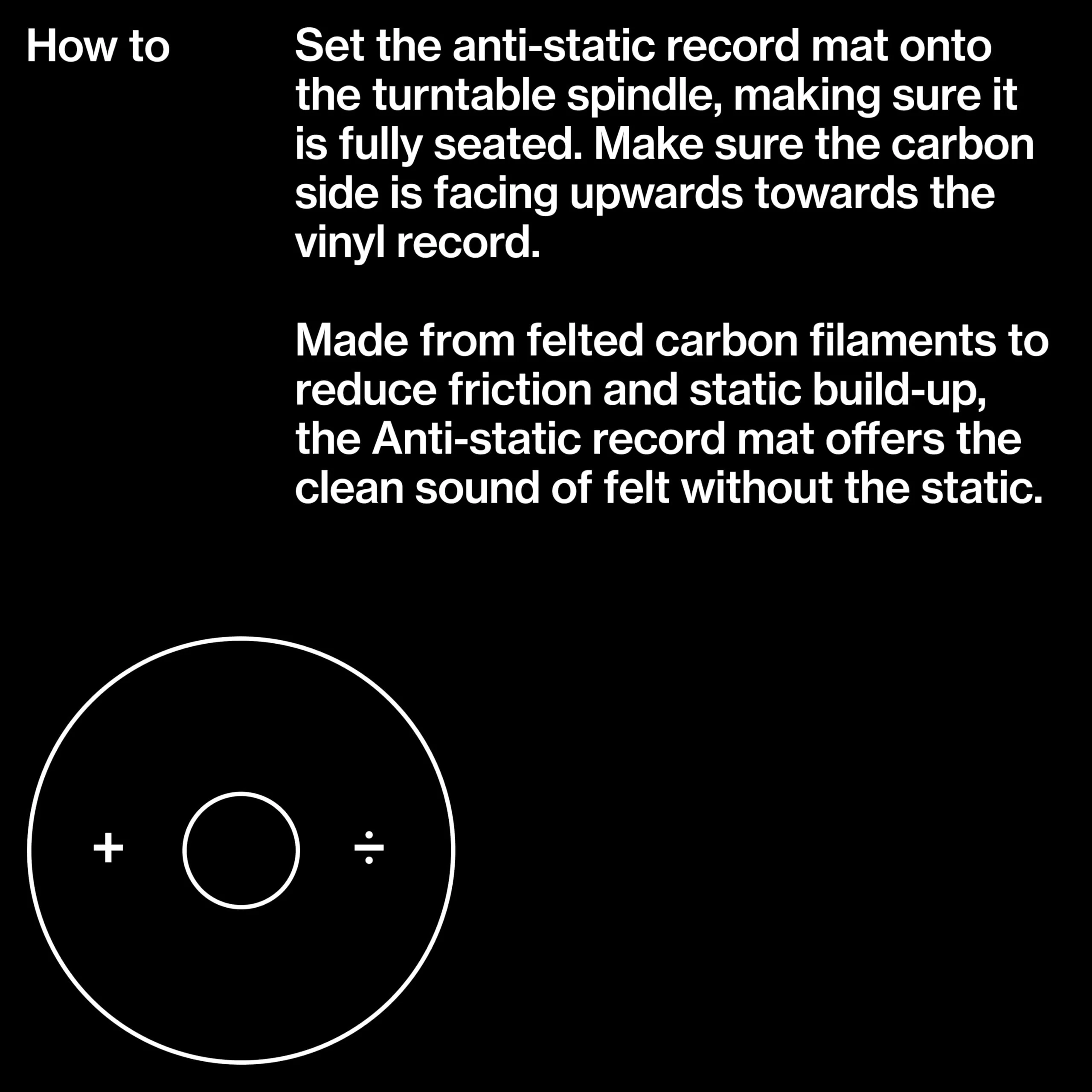 am Anti-Static Turntable Mat – Carbon Fiber Felt Mat for 12-Inch Vinyl Record Players – Reduces Vibration and Static for Clearer Playback on Record Players & Turntables Black - Image 7
