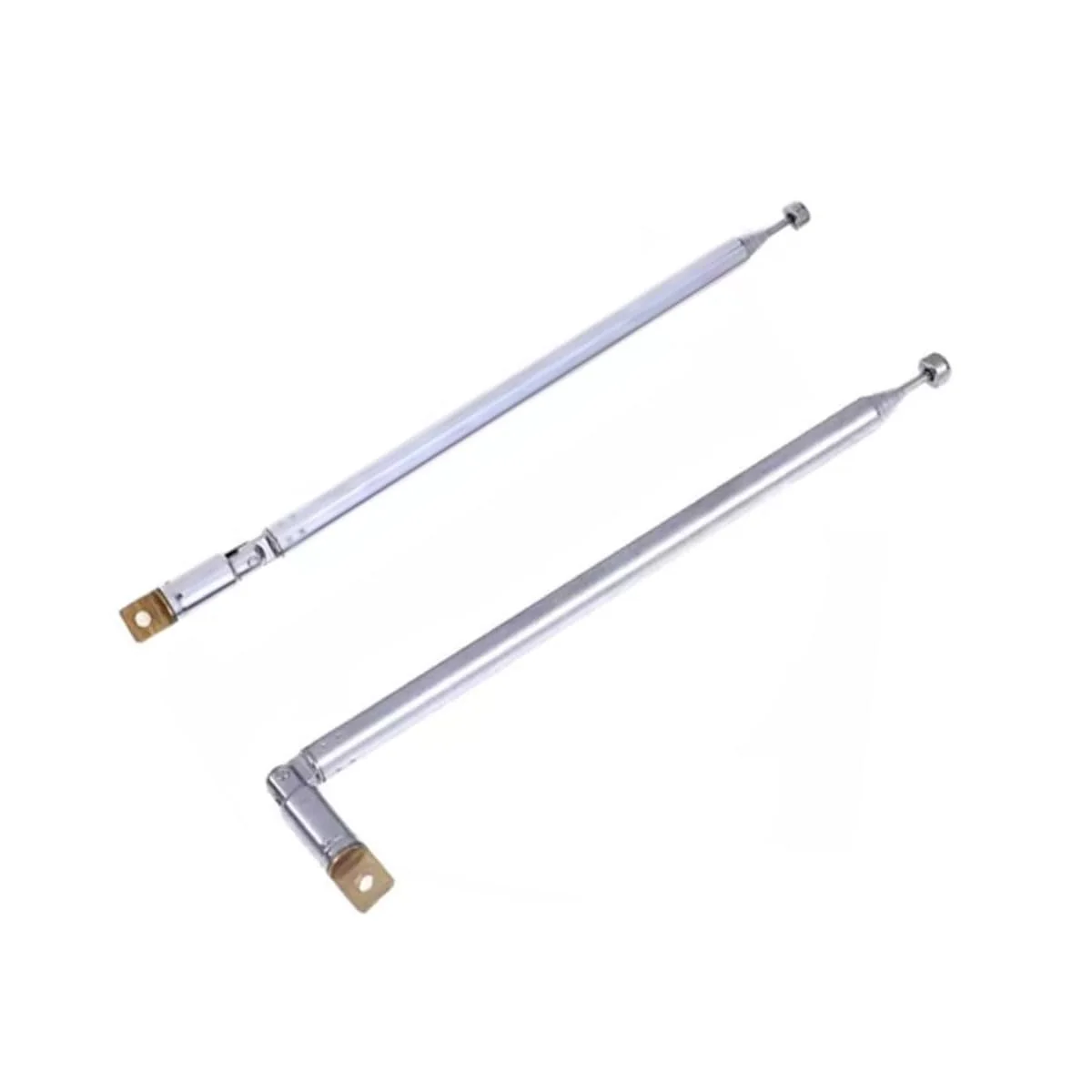 AM FM Radio Universal Antenna,64cm 25" Length 4-Sections Stainless Steel Radio Antenna for AM FM Radio Receiver TV and More 2pcs Silver. 4T-64-2pcs
