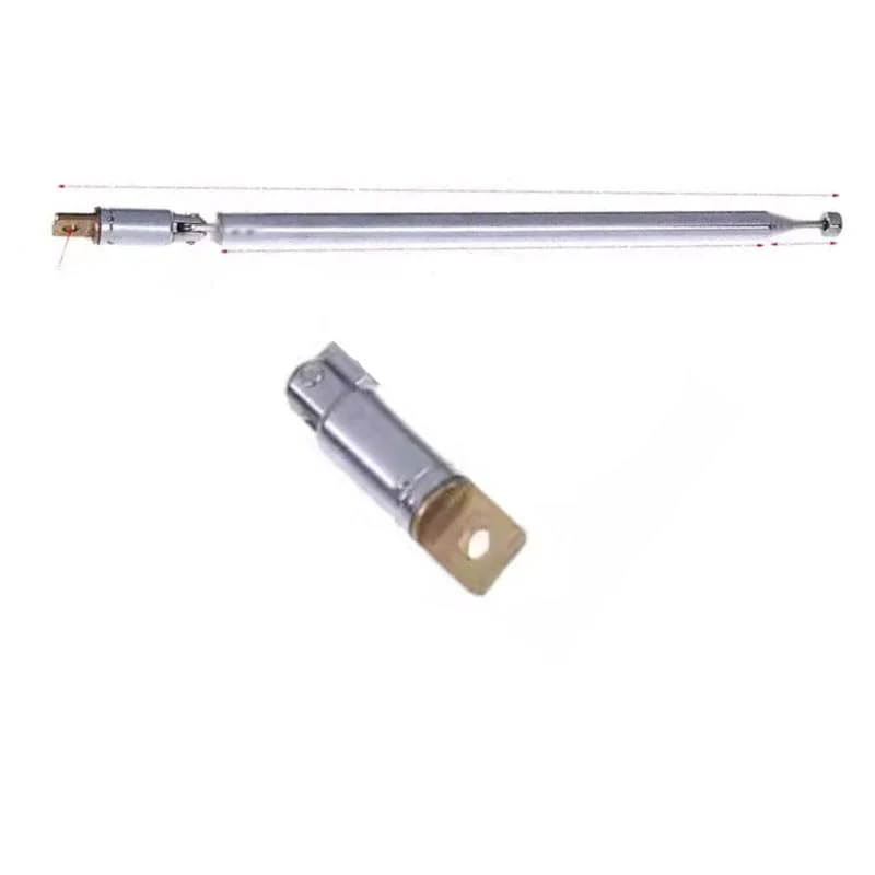 AM FM Radio Universal Antenna,64cm 25" Length 4-Sections Stainless Steel Radio Antenna for AM FM Radio Receiver TV and More 2pcs Silver. 4T-64-2pcs - Image 4