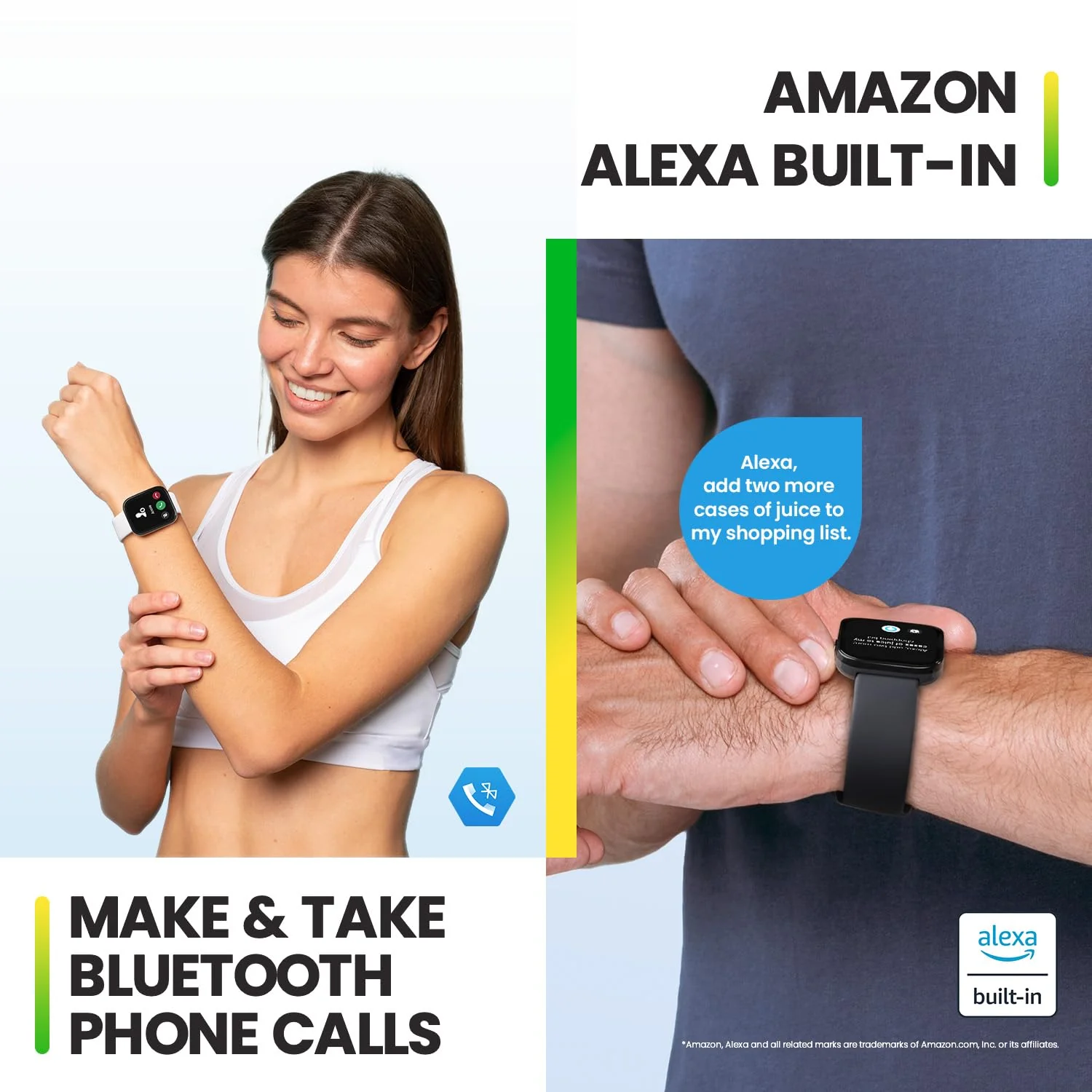 Amazfit Bip 5 Smart Watch 46mm, GPS, Alexa Built-in, Bluetooth Calling, 10-Day Battery, Heart-Rate & VO2 Max, Sleep Health Monitoring, AI Fitness App,120+ Sports Modes, for Android & iPhone, Black Soft Black - Image 3