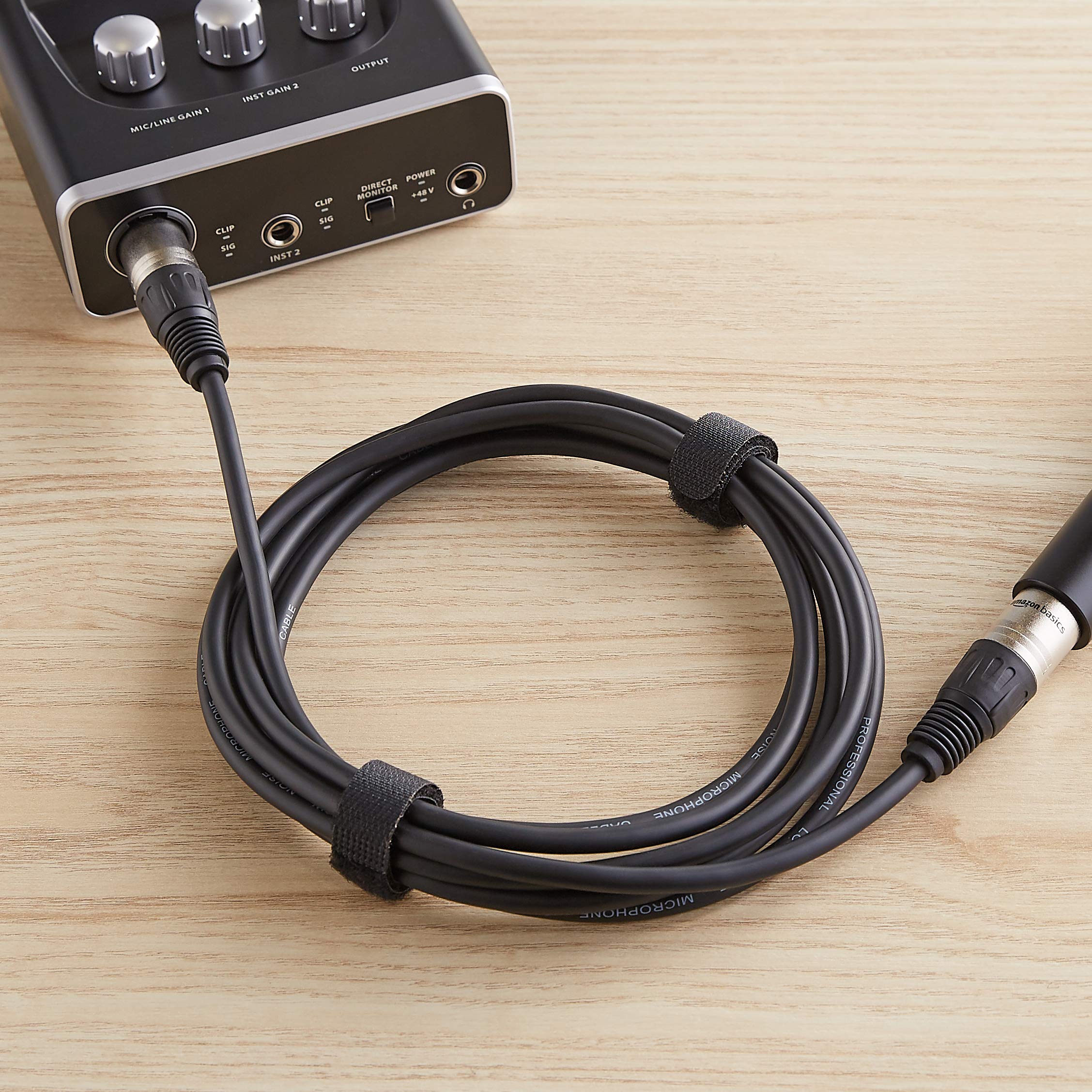Amazon Basics 2-Pack XLR Microphone Cable for Speaker or PA System, All Copper Conductors, 6MM PVC Jacket, 10 Foot, Black 10 Feet (Pack of 2) - Image 5