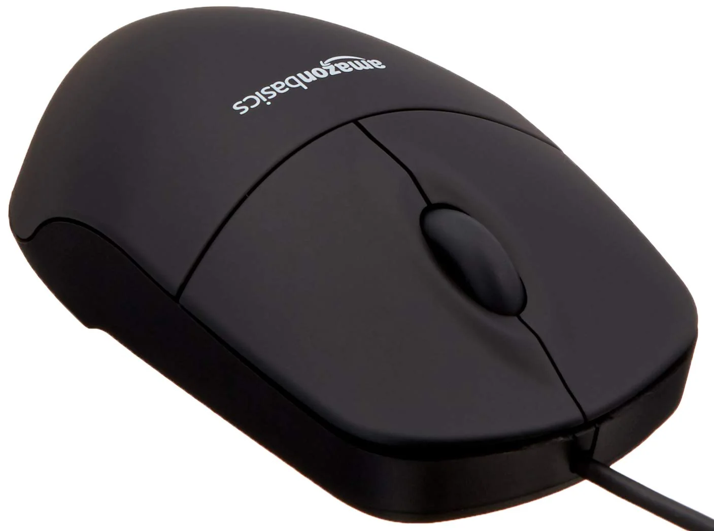 Amazon Basics 3-Button USB Wired Computer Mouse (Black), 1-Pack Only Mouse - Image 2