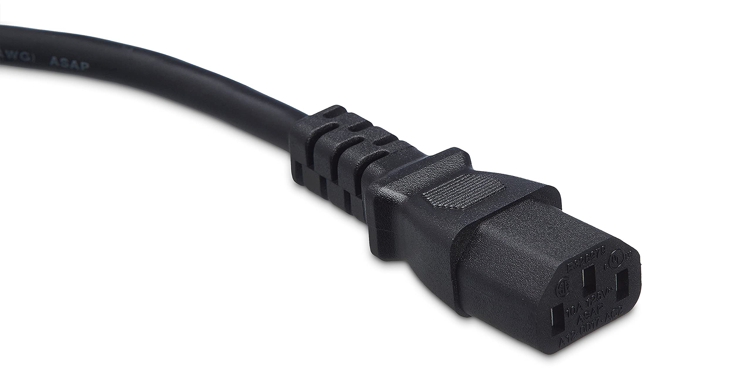 Amazon Basics Computer Monitor TV Replacement Power Cord - 6-Foot, Black 6' 1-Pack - Image 2