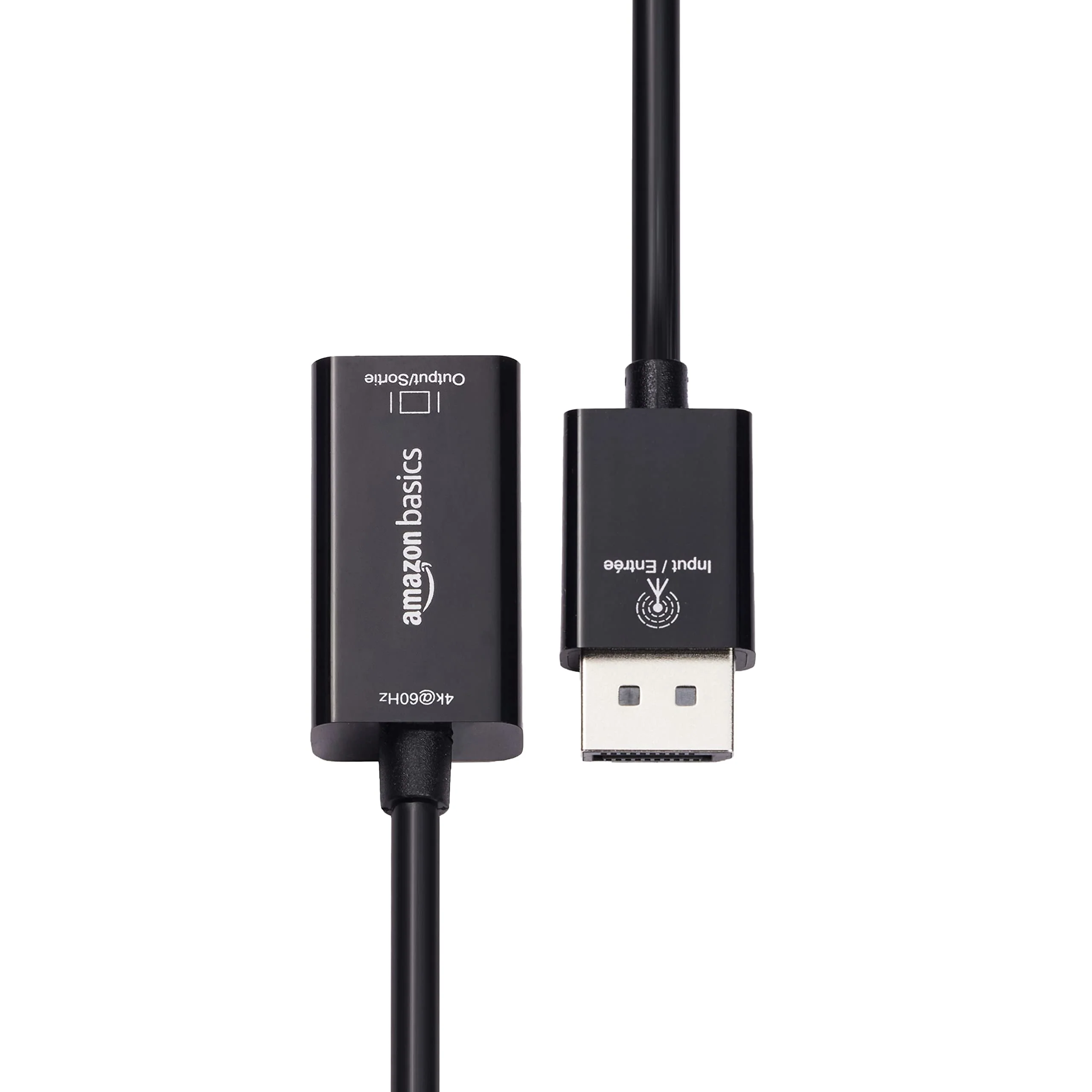 Amazon Basics DisplayPort (4k@60Hz) to HDMI Female Converter (Not Compatible with a USB Port), Black, 9.25 x 0.87 x 0.47 in - Image 2