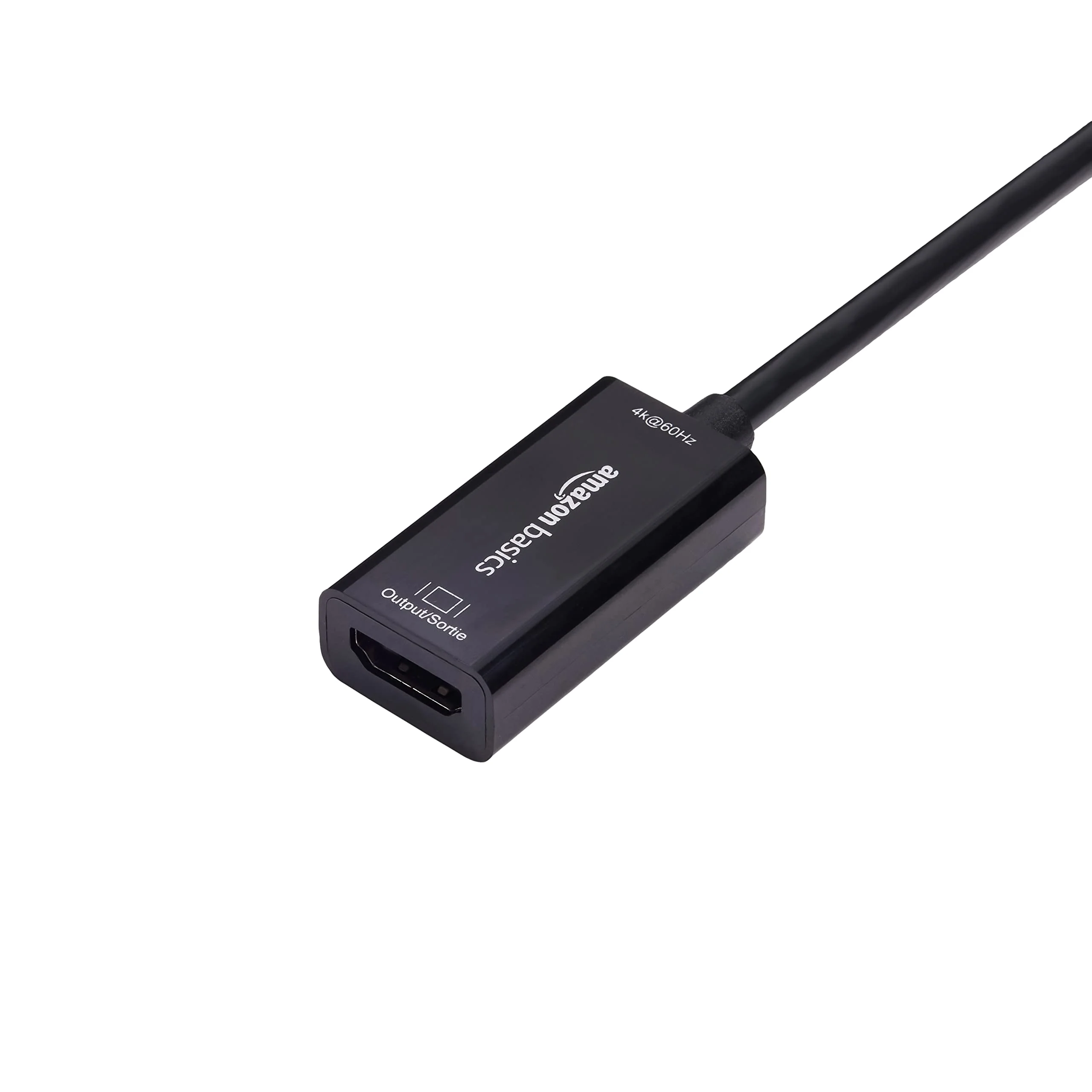Amazon Basics DisplayPort (4k@60Hz) to HDMI Female Converter (Not Compatible with a USB Port), Black, 9.25 x 0.87 x 0.47 in - Image 4