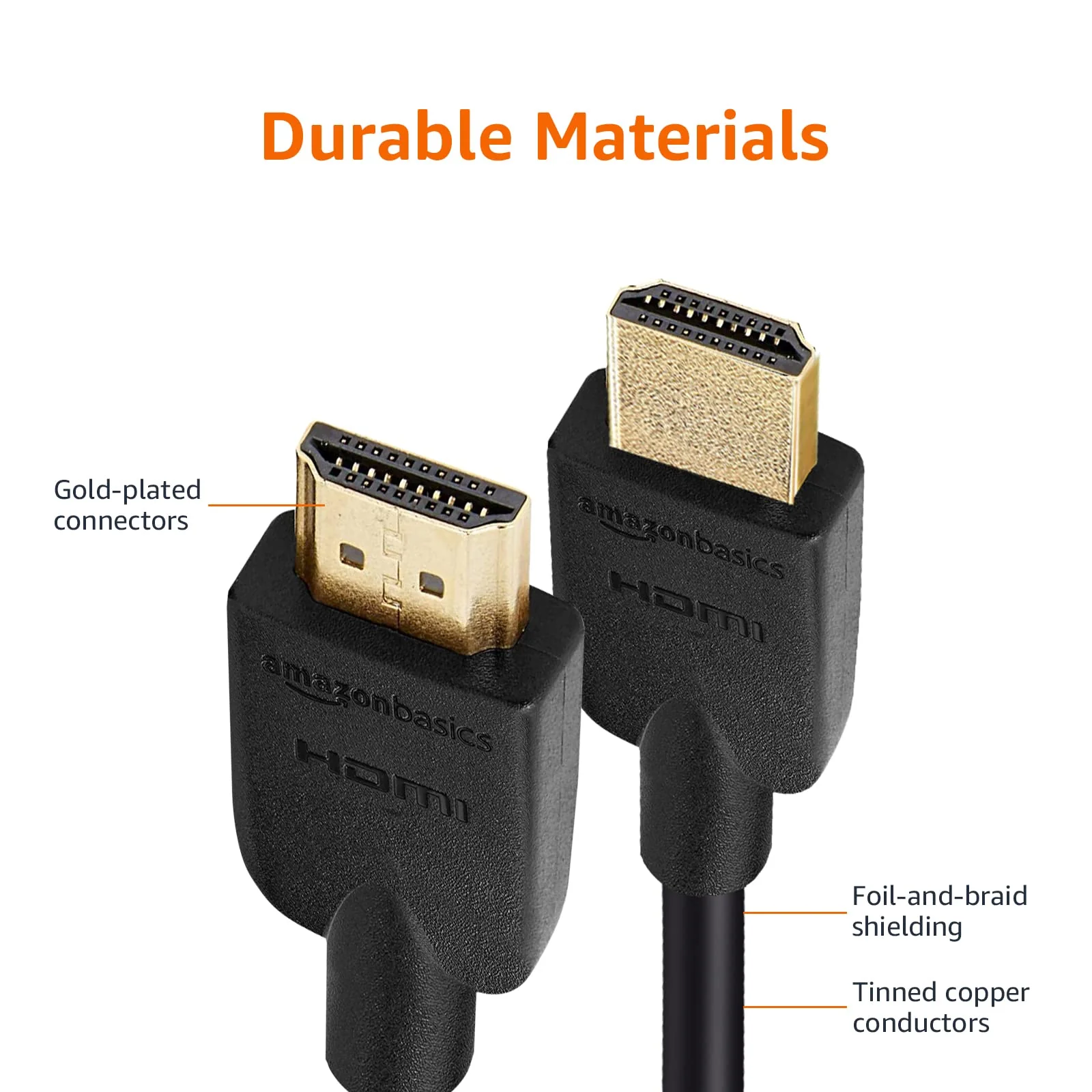 Amazon Basics High-Speed HDMI Cable For Television, A Male to A Male, 18 Gbps, 4K/60Hz, 6 Feet, Black 1 - Image 4